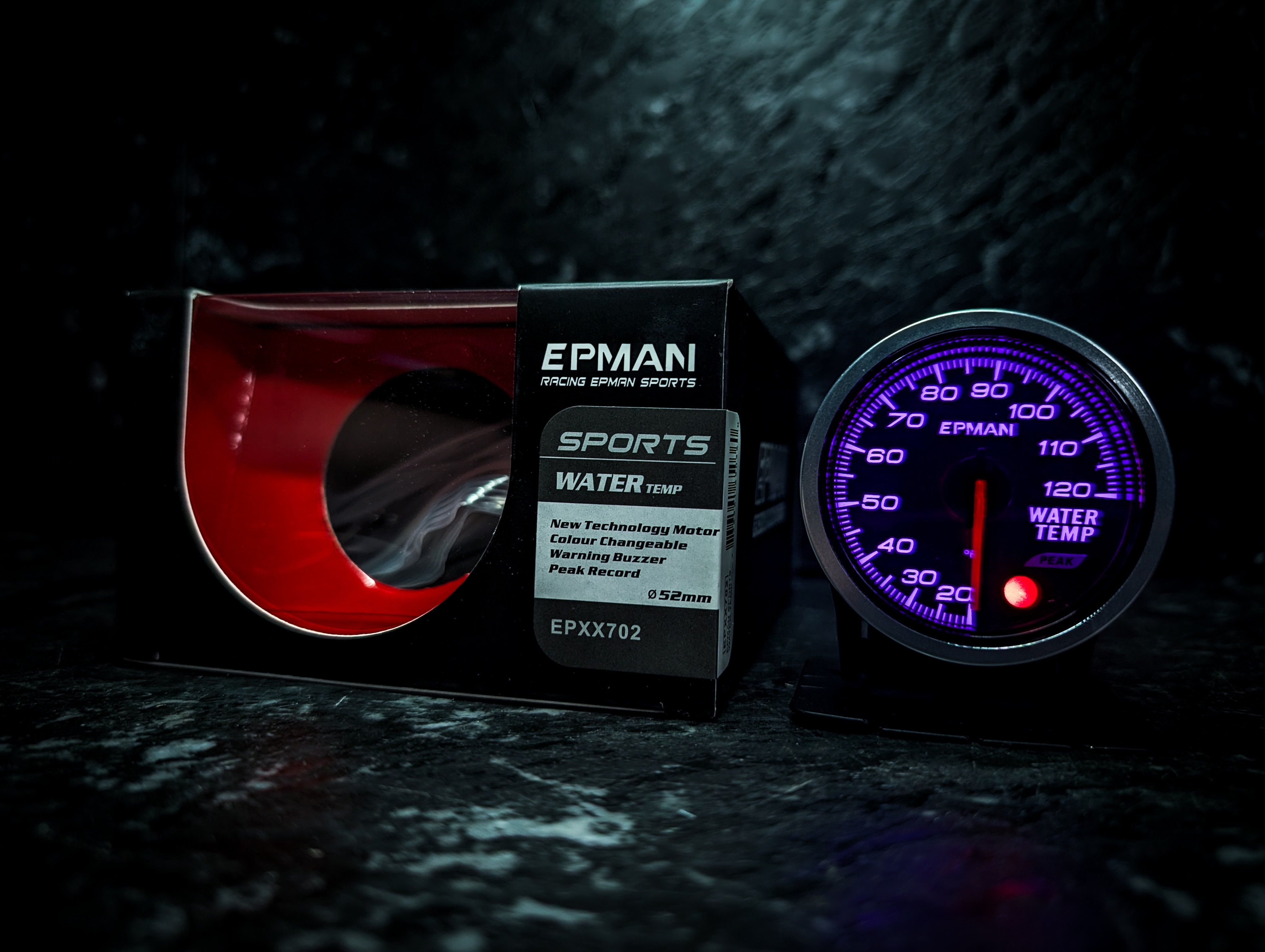 10 Colour Variable Stepper Motorized 52mm Water Temperature Gauge