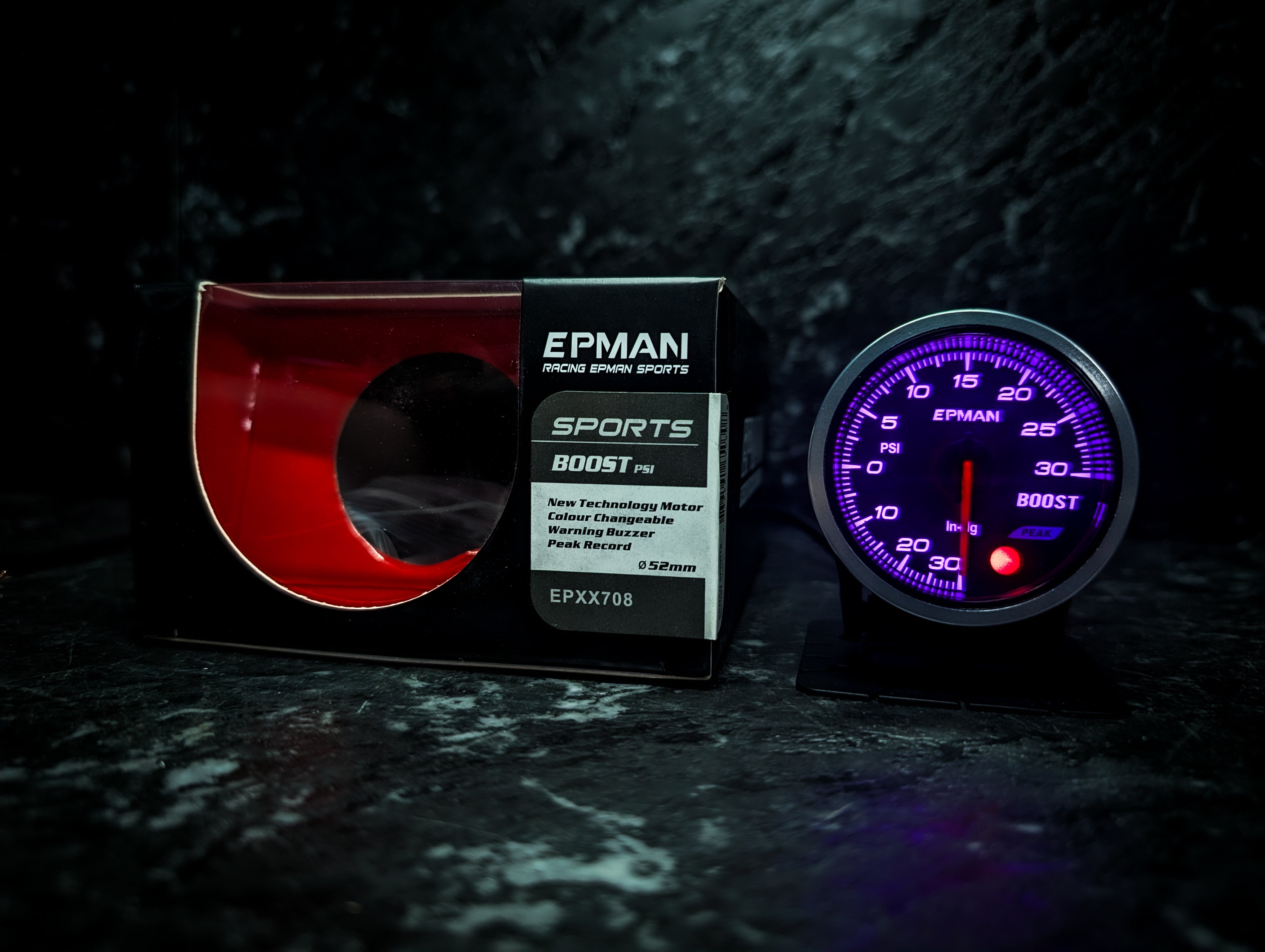 10 Colour Variable Stepper Motorized 52mm Boost Gauge