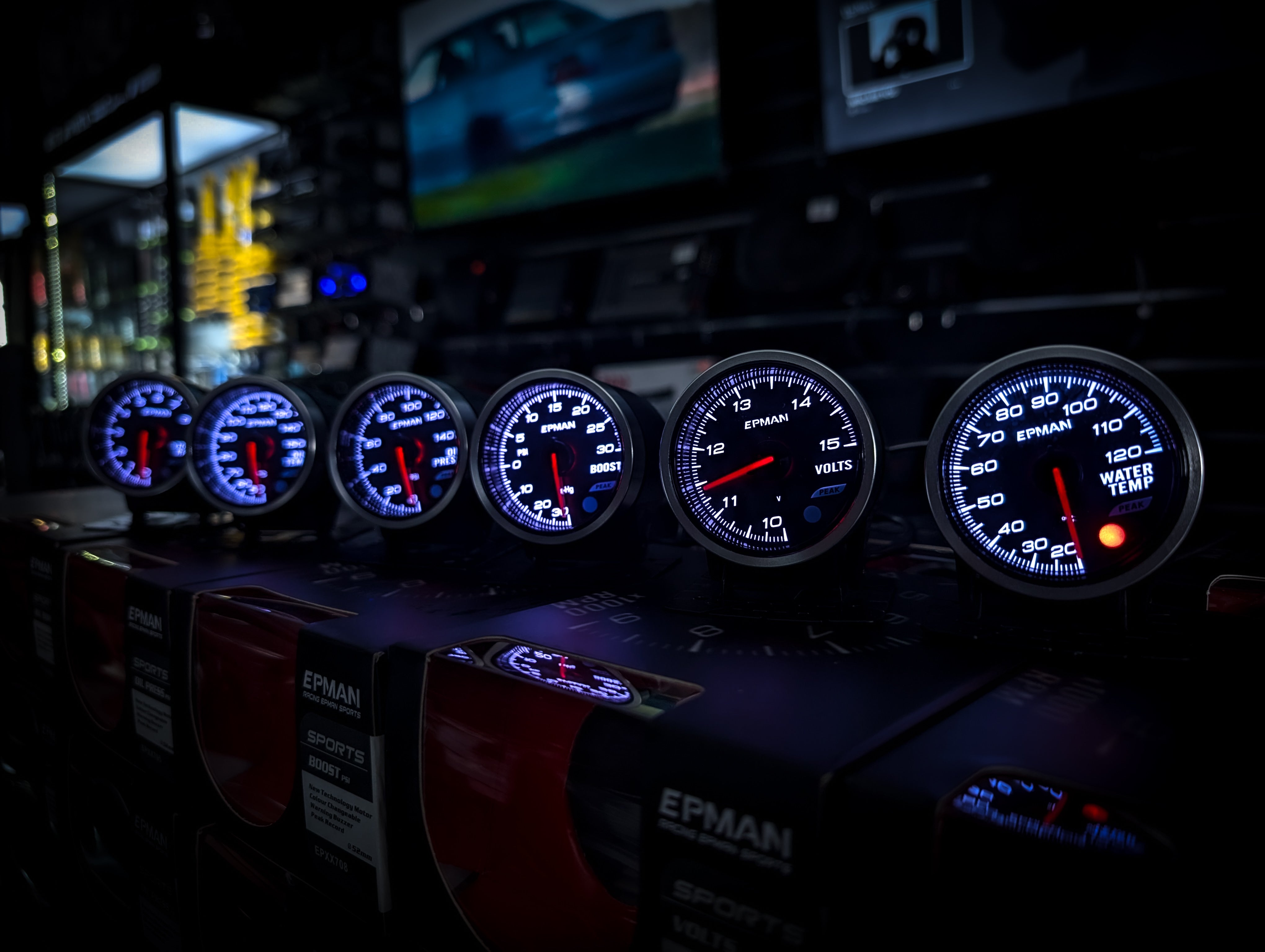 10 Colour Variable Stepper Motorized 52mm Boost Gauge