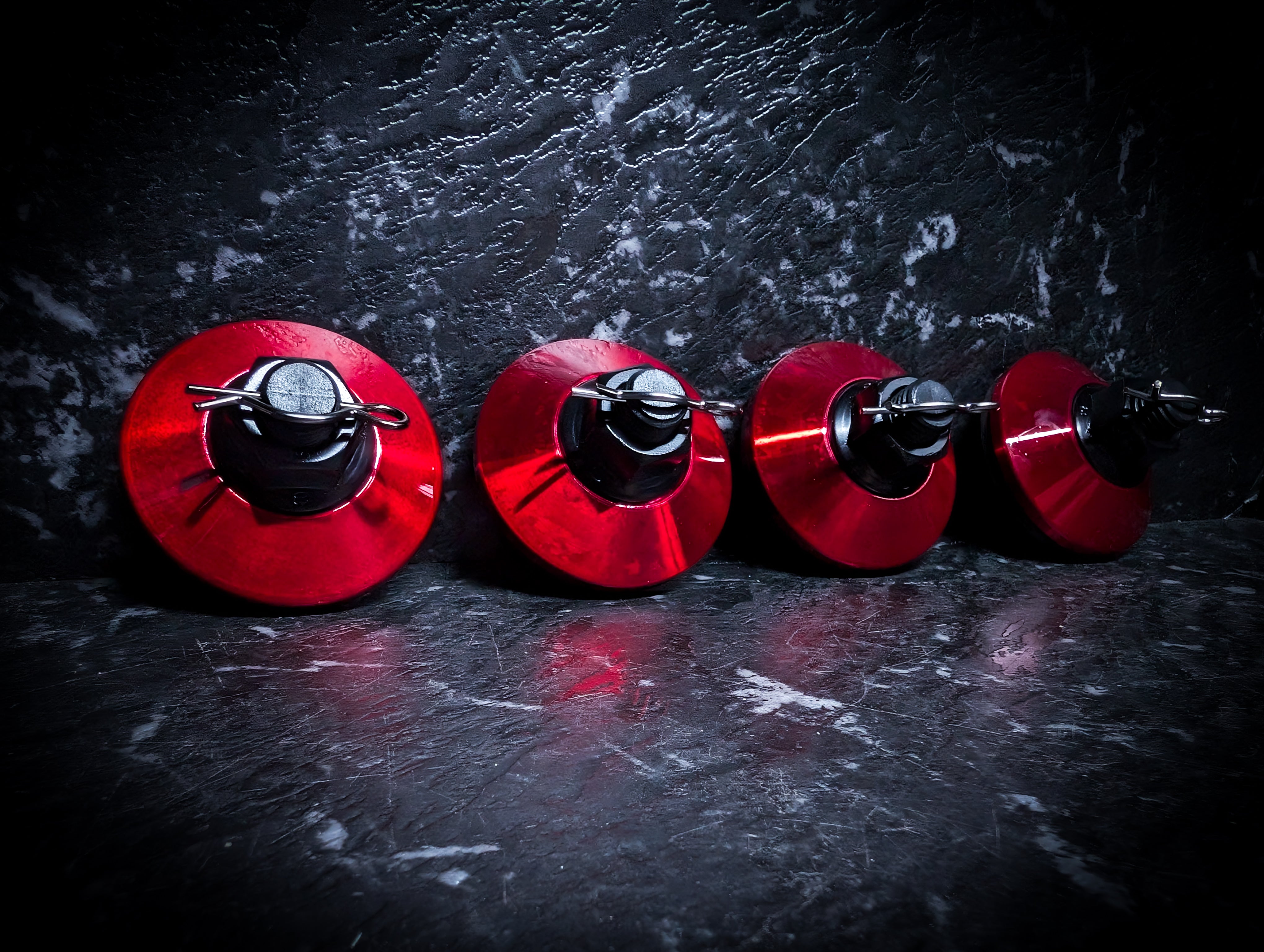 SPARCO Style NT/CRIMSON RED Series Centre Caps