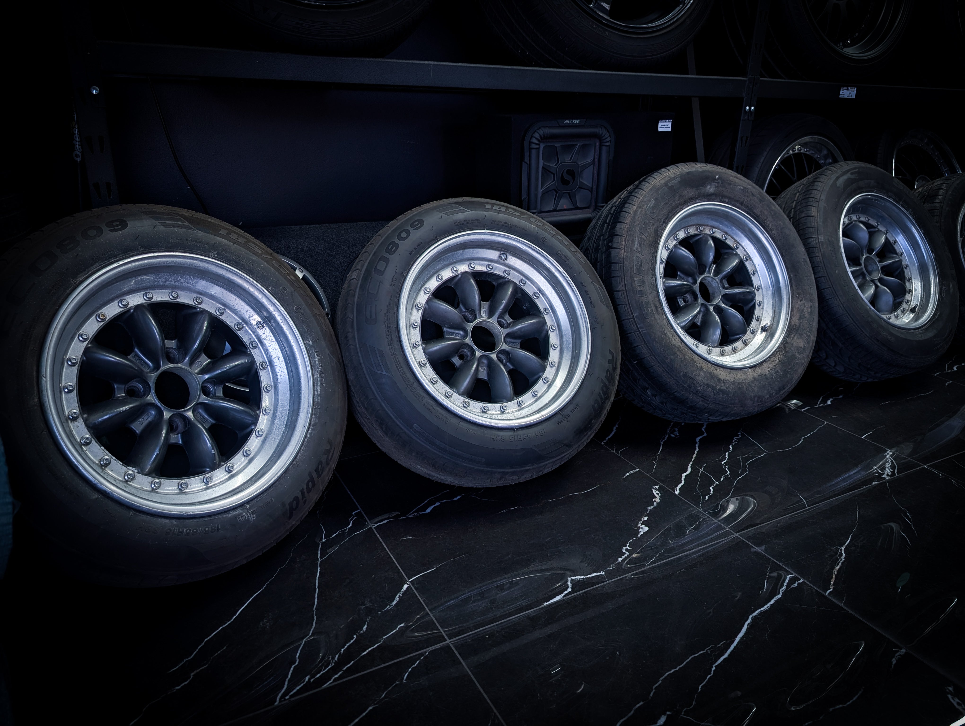 15" PANASPORT C8R Multi Piece Staggared Wheels x 4