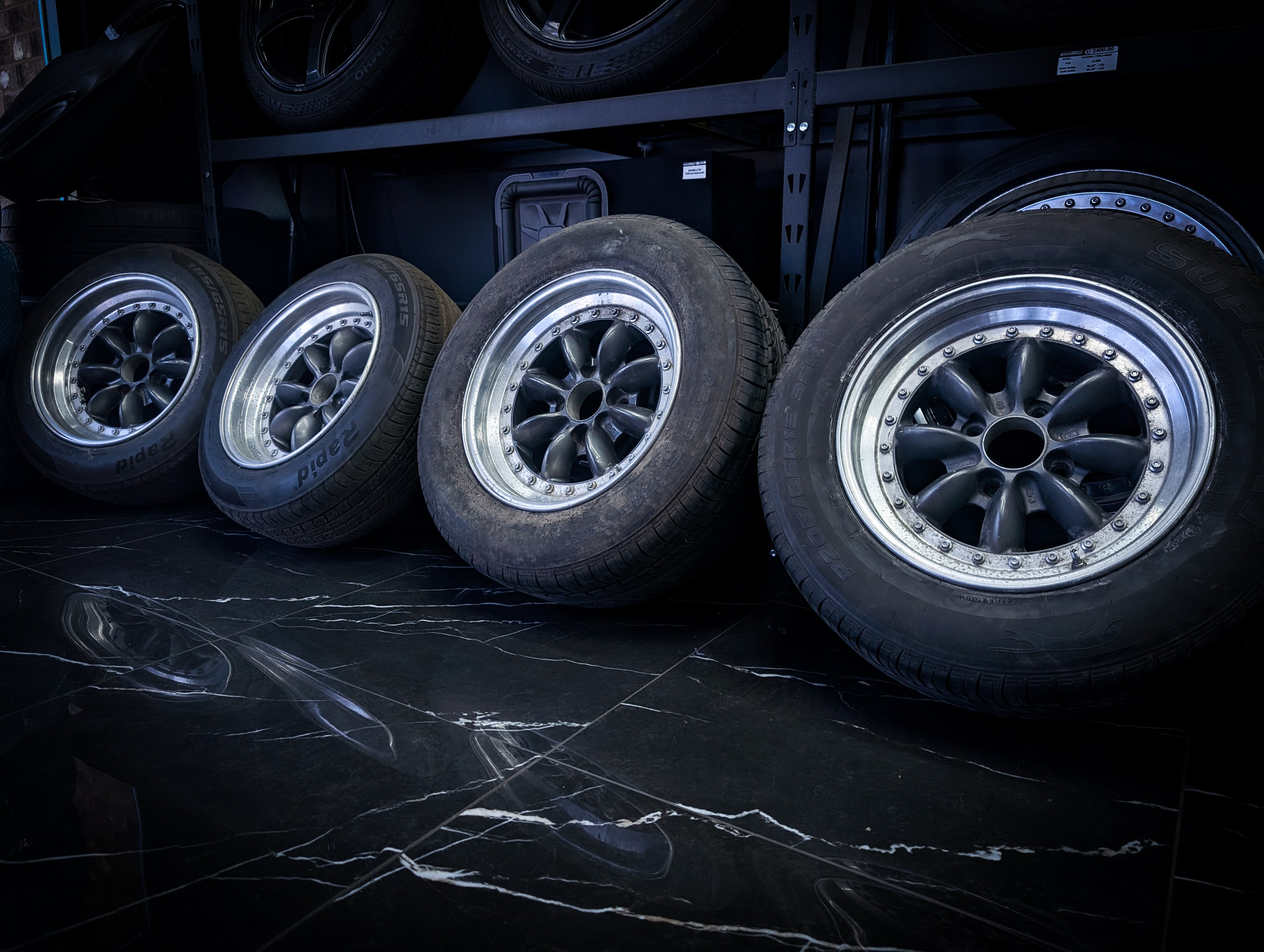 15" PANASPORT C8R Multi Piece Staggared Wheels x 4