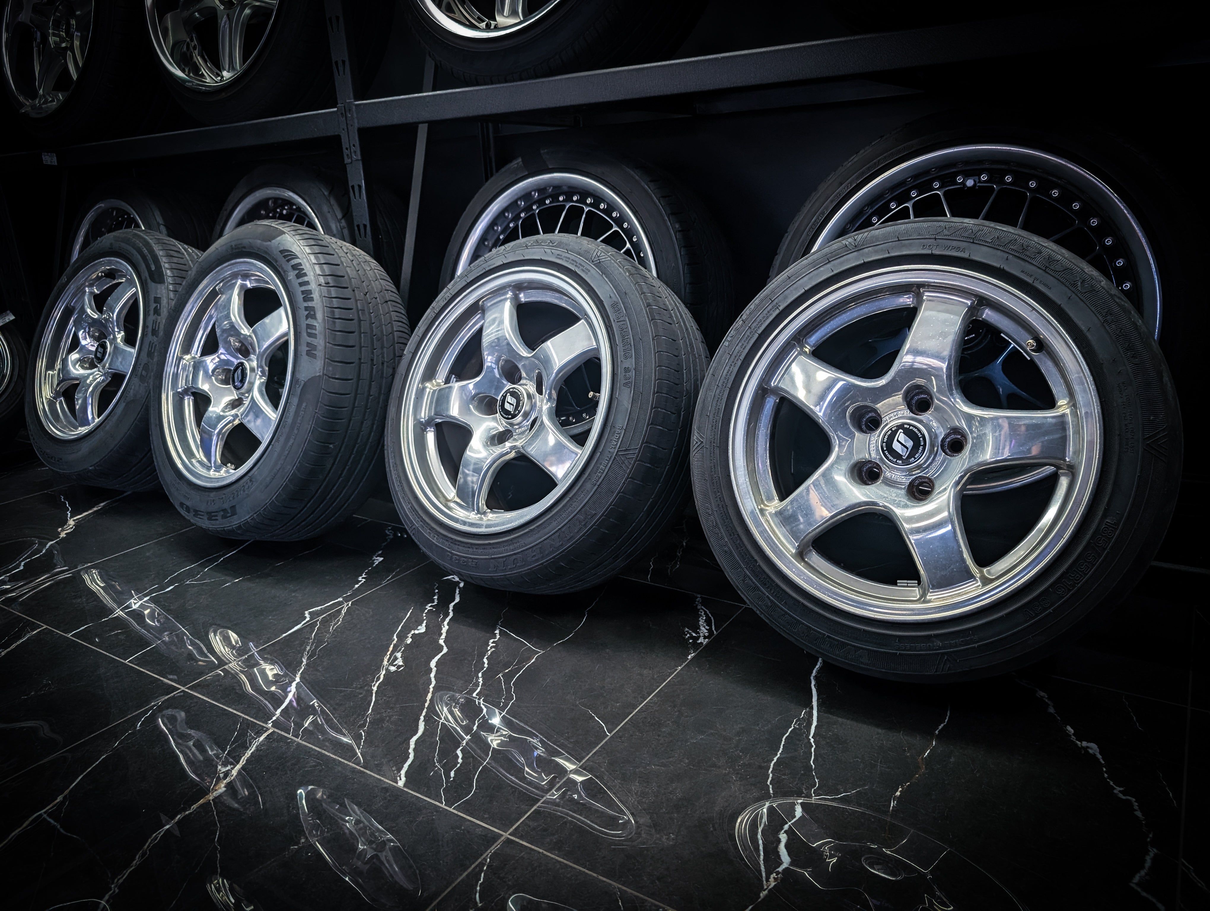 16" Polished Nissan R32 GTR Forged Wheels x 4