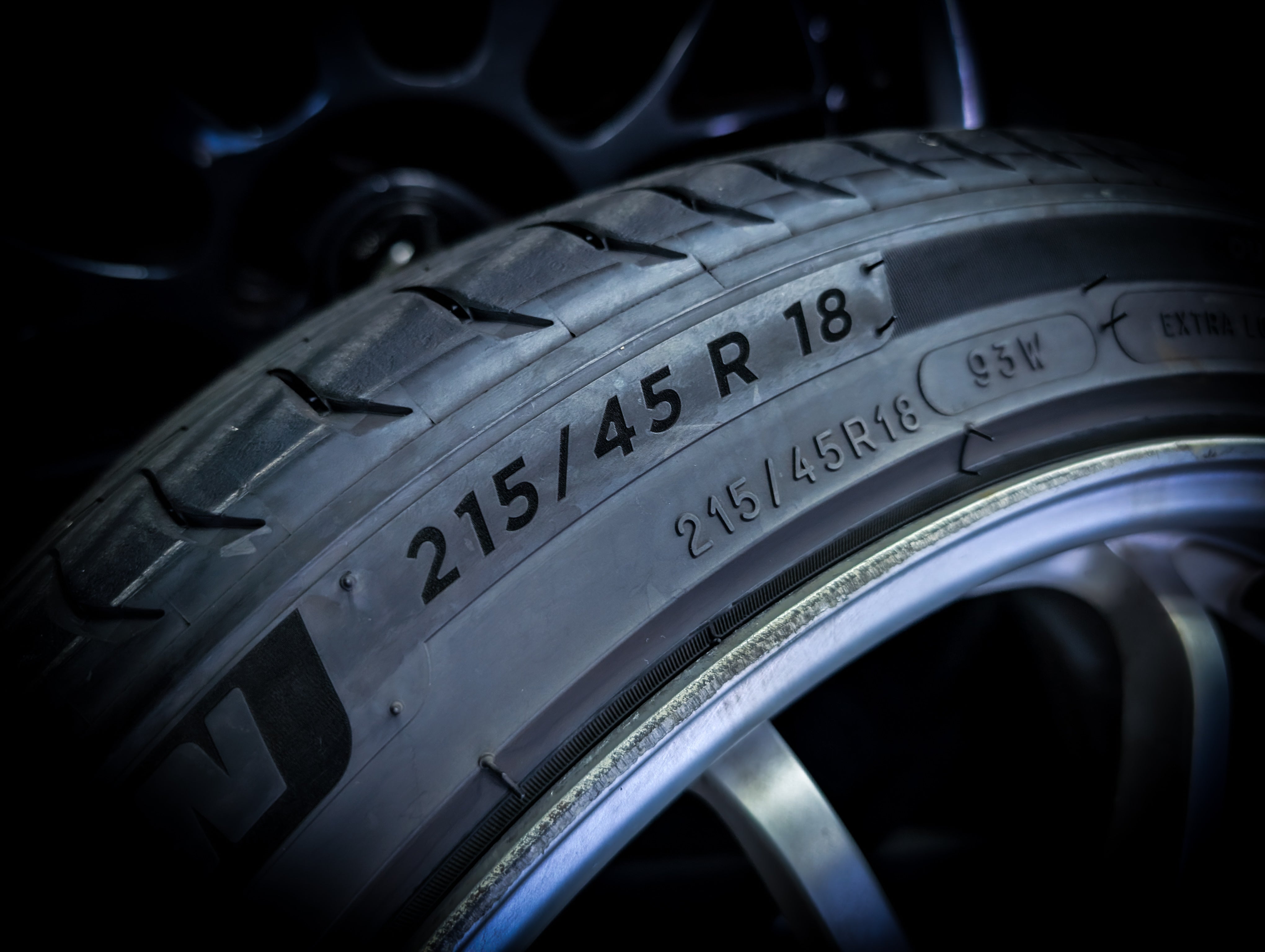 18" VOLK RAYS CE28 Silver Staggared Wheels x 4