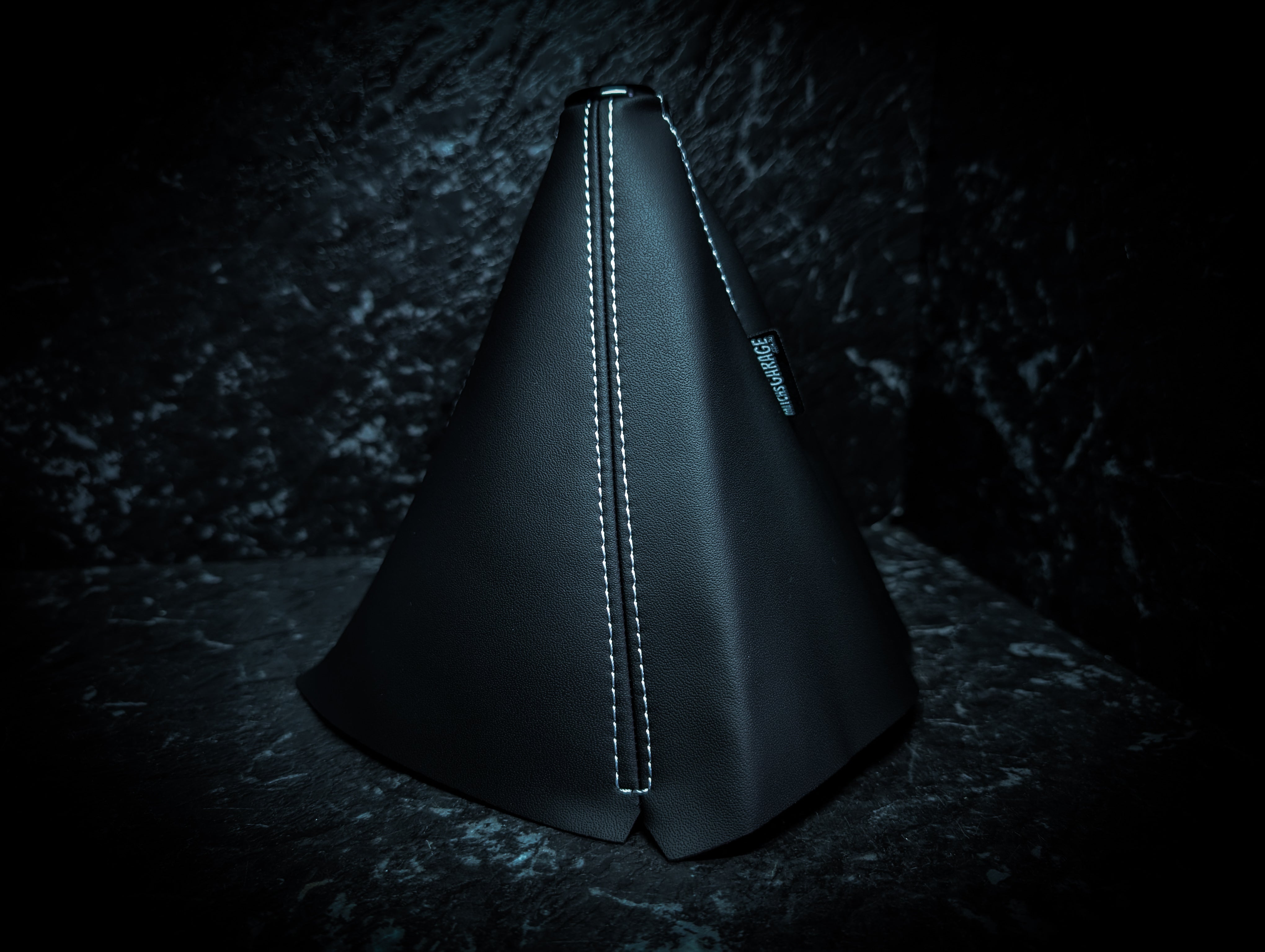 White Stitch | Black Leather Manual Gear Boot