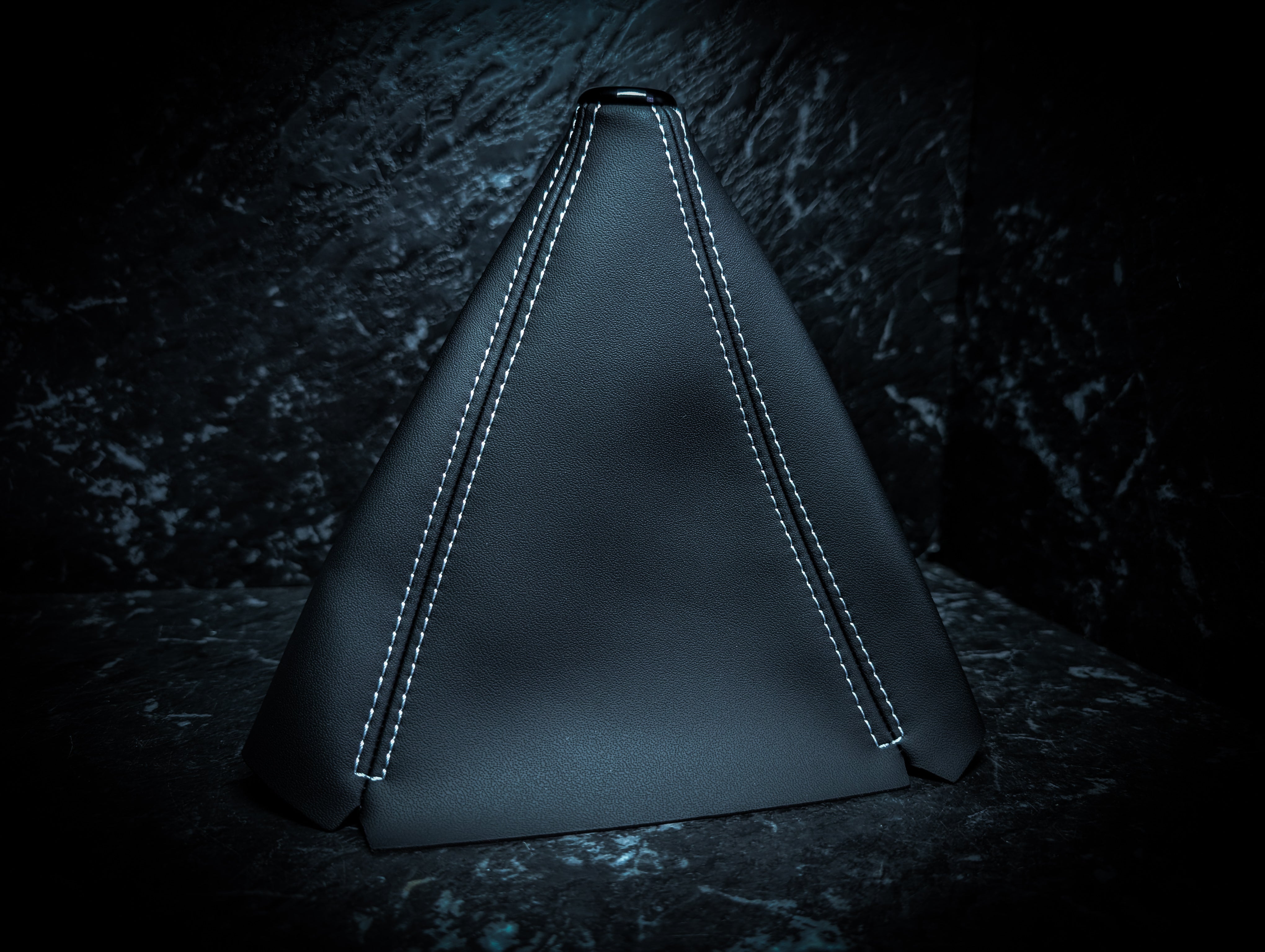 White Stitch | Black Leather Manual Gear Boot