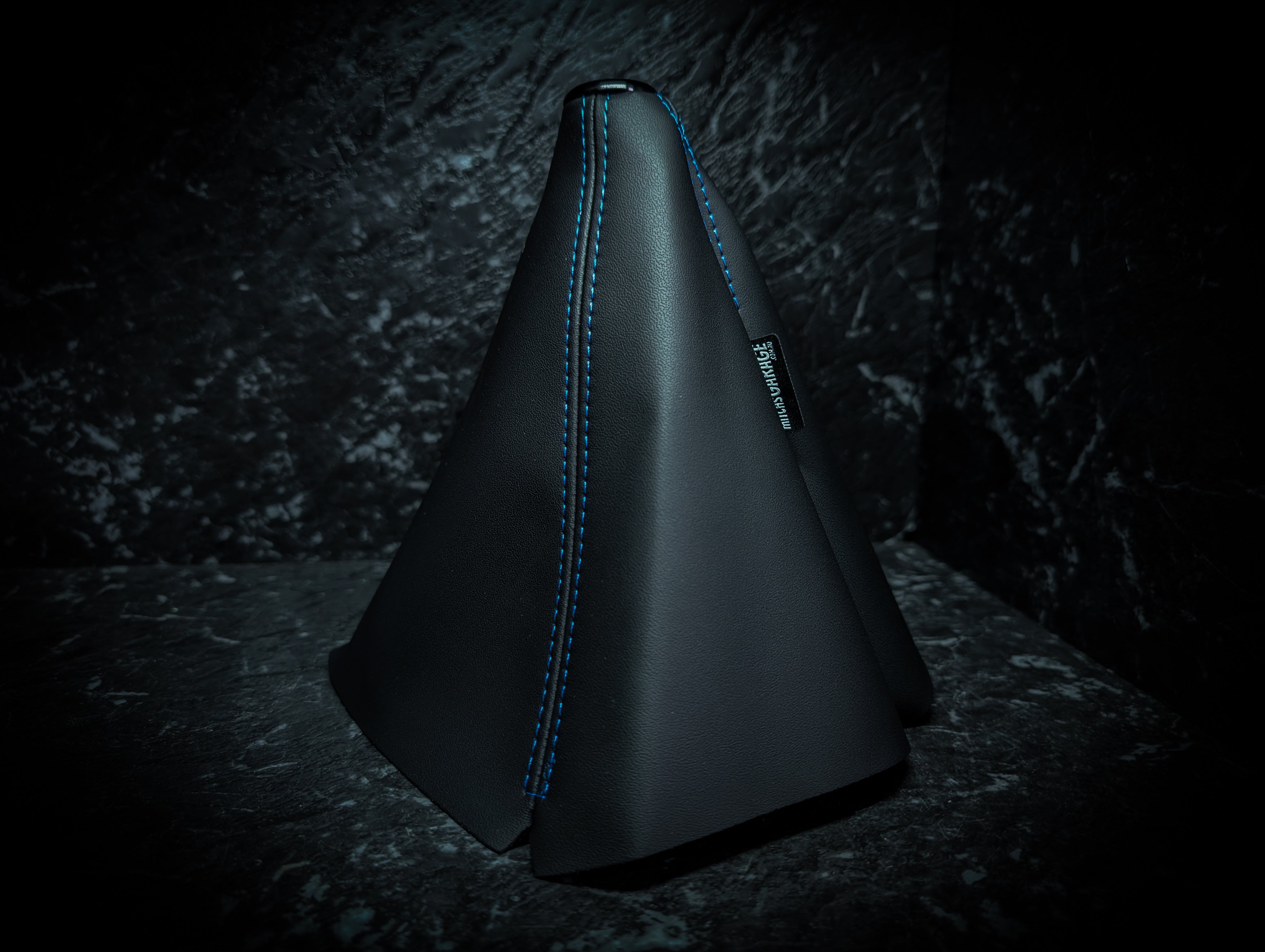 Blue Stitch | Black Leather Manual Gear Boot