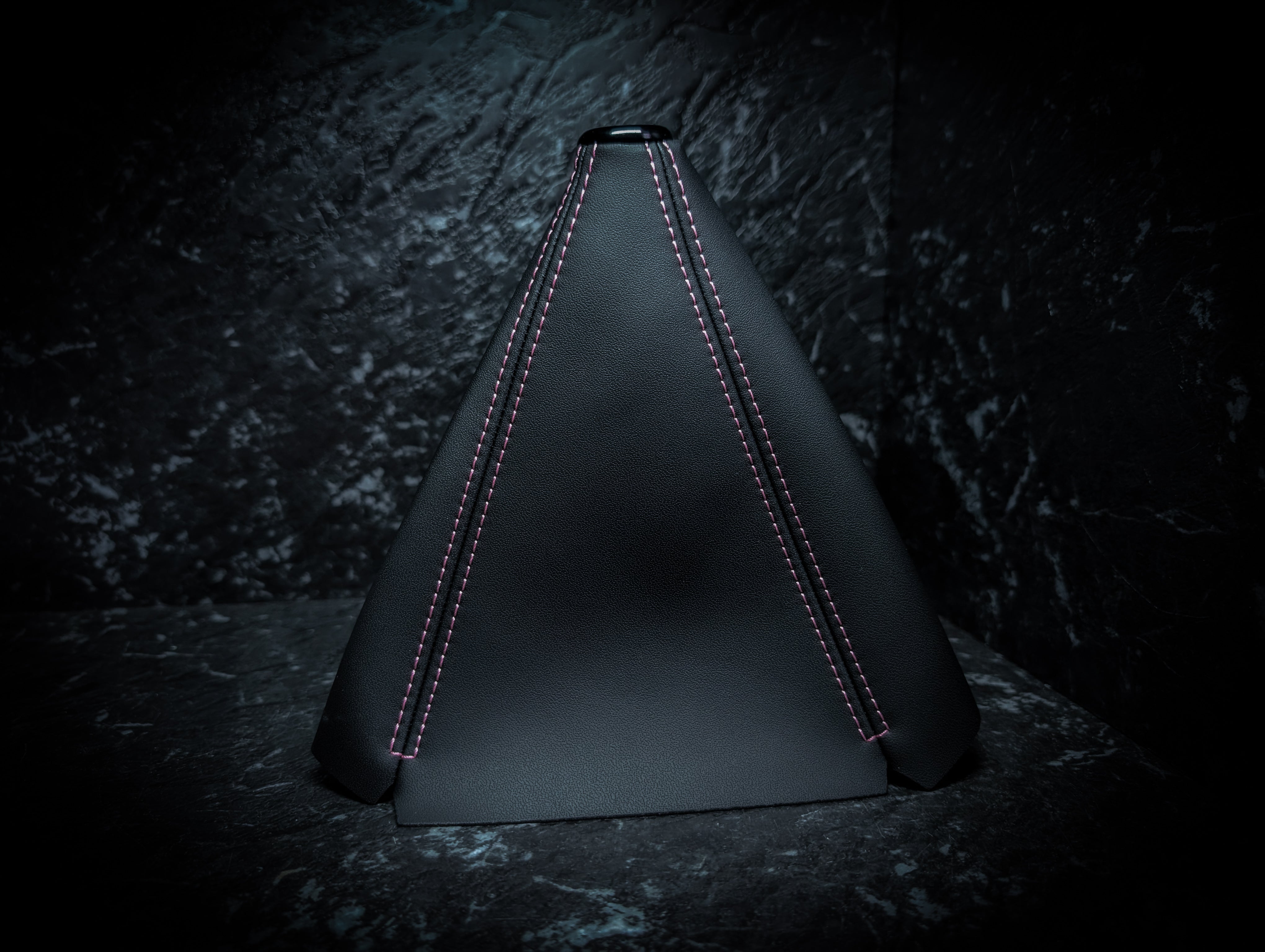 Light Pink Stitch | Black Leather Manual Gear Boot