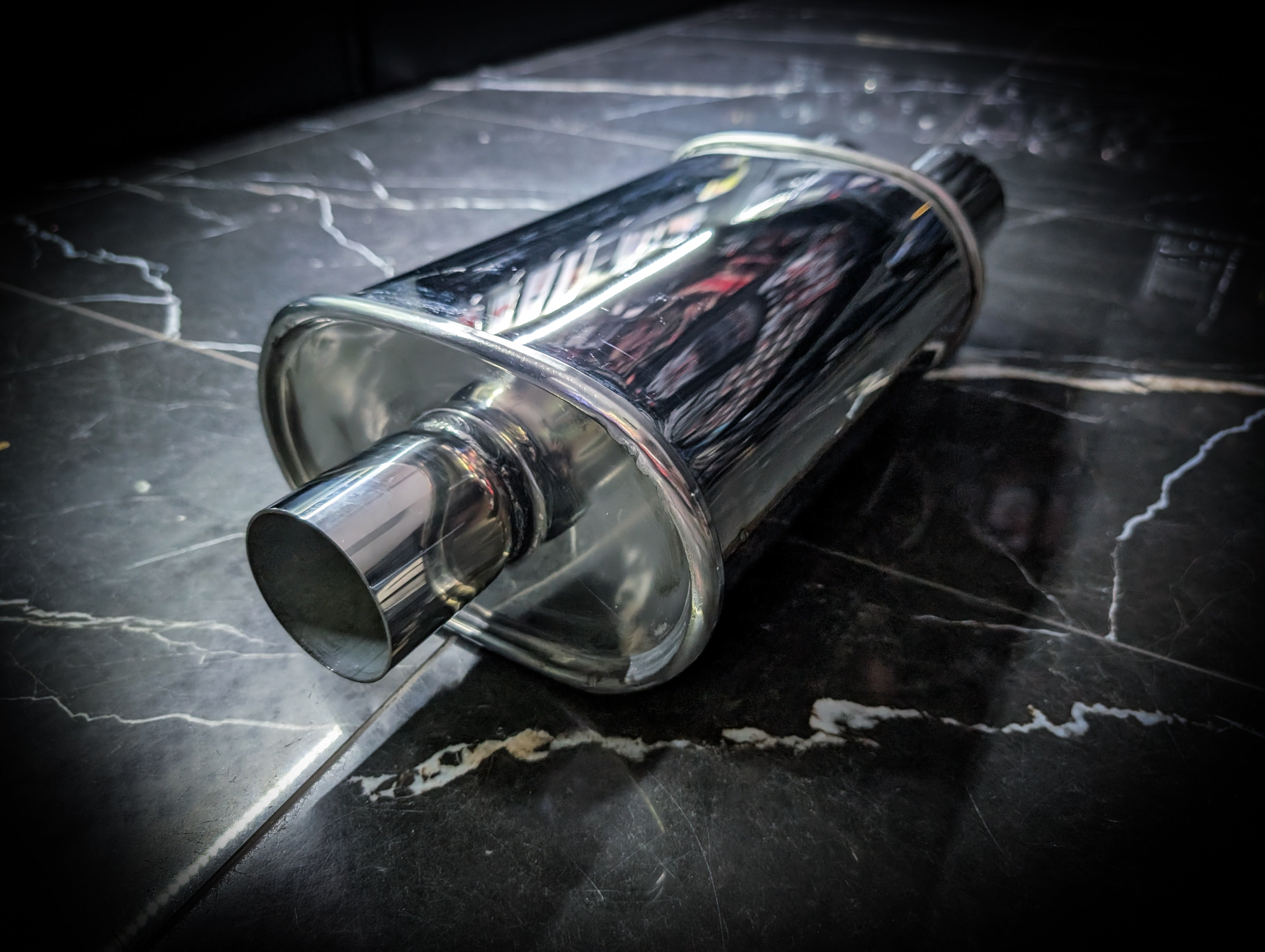 Dual 3" Rounded Tip Stainless Muffler