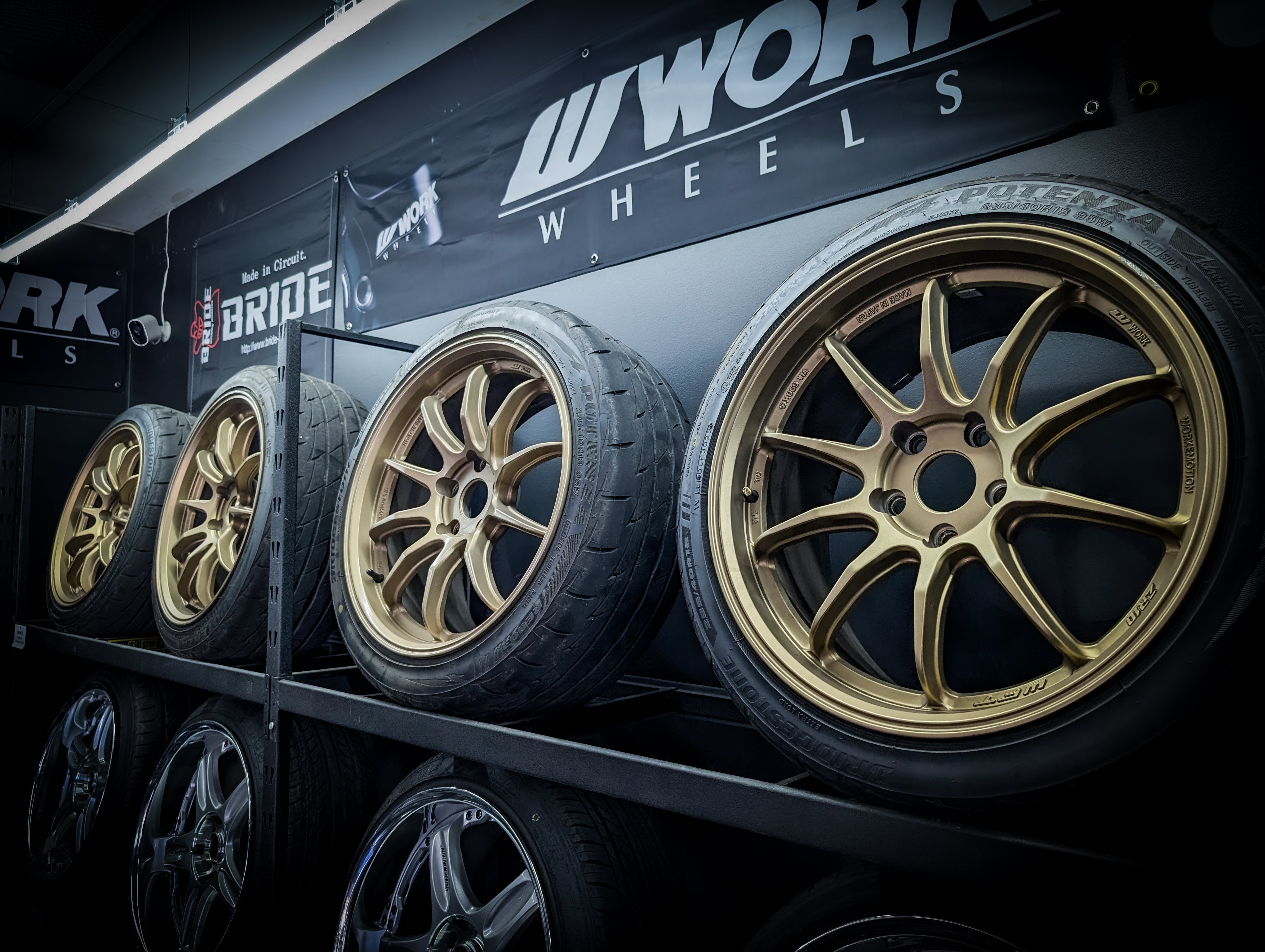 18" WORK EMOTION ZR10 Gold Wheels x 4
