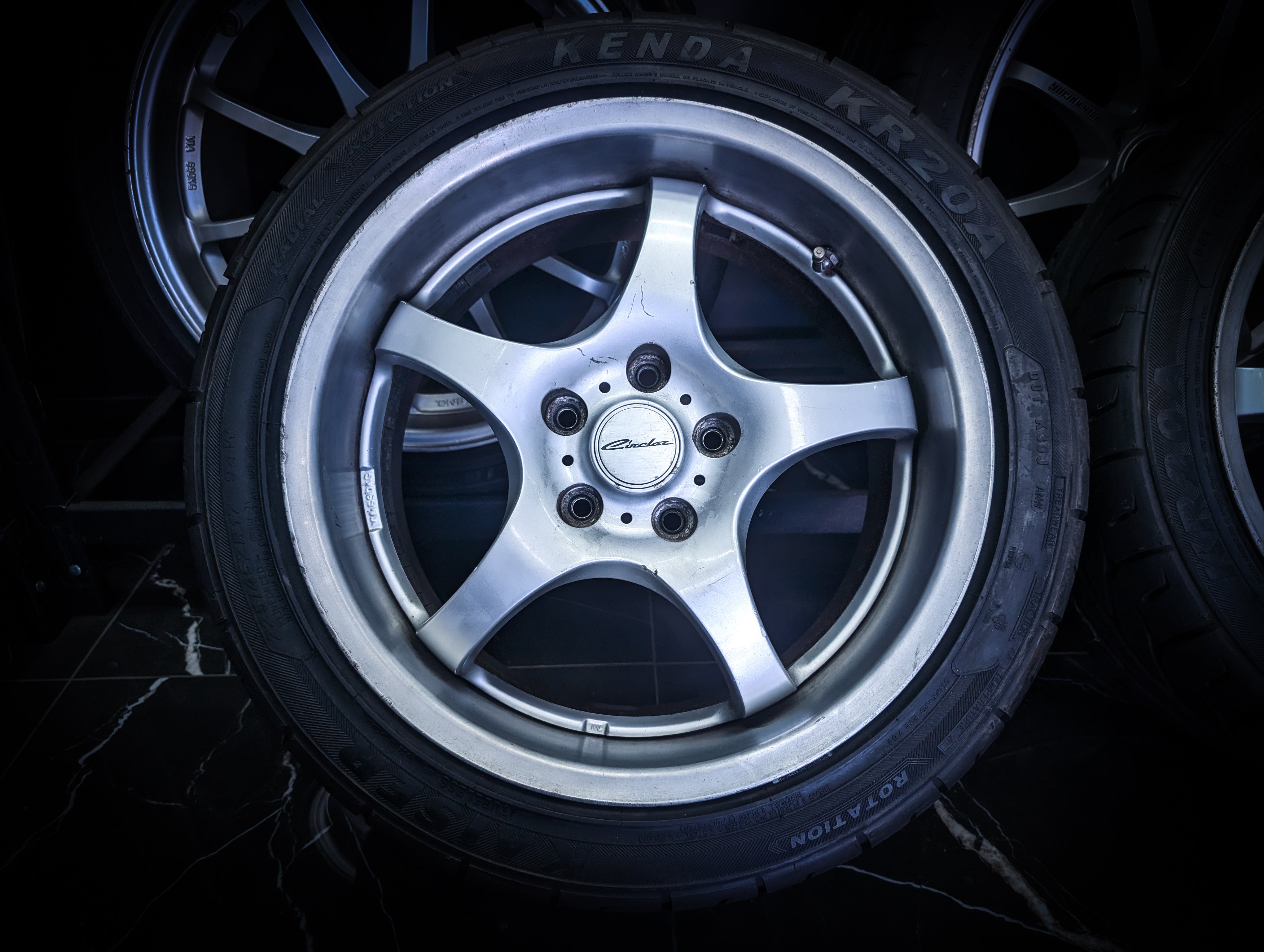 17" ENKEI Deep Dish Circular GTA Staggered Wheels x 4