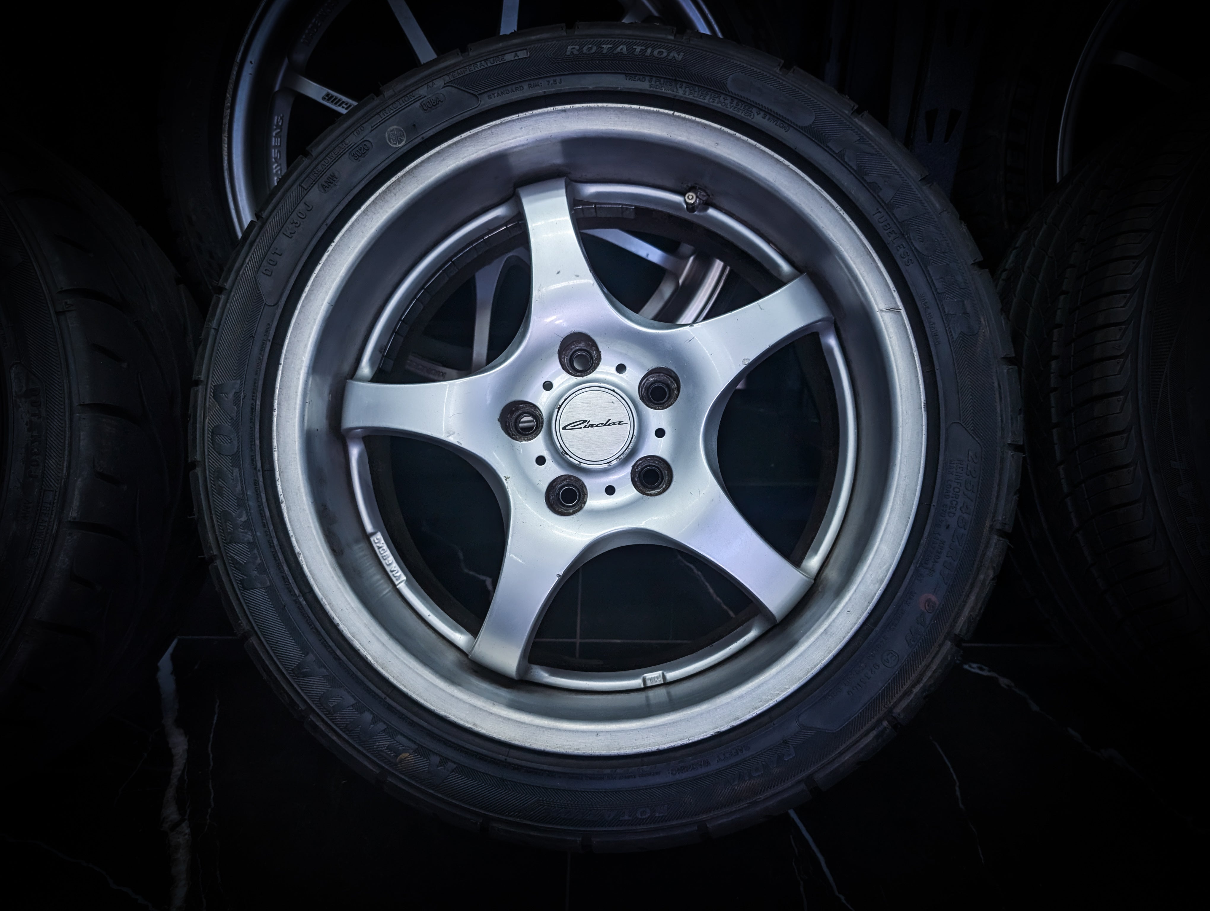 17" ENKEI Deep Dish Circular GTA Staggered Wheels x 4