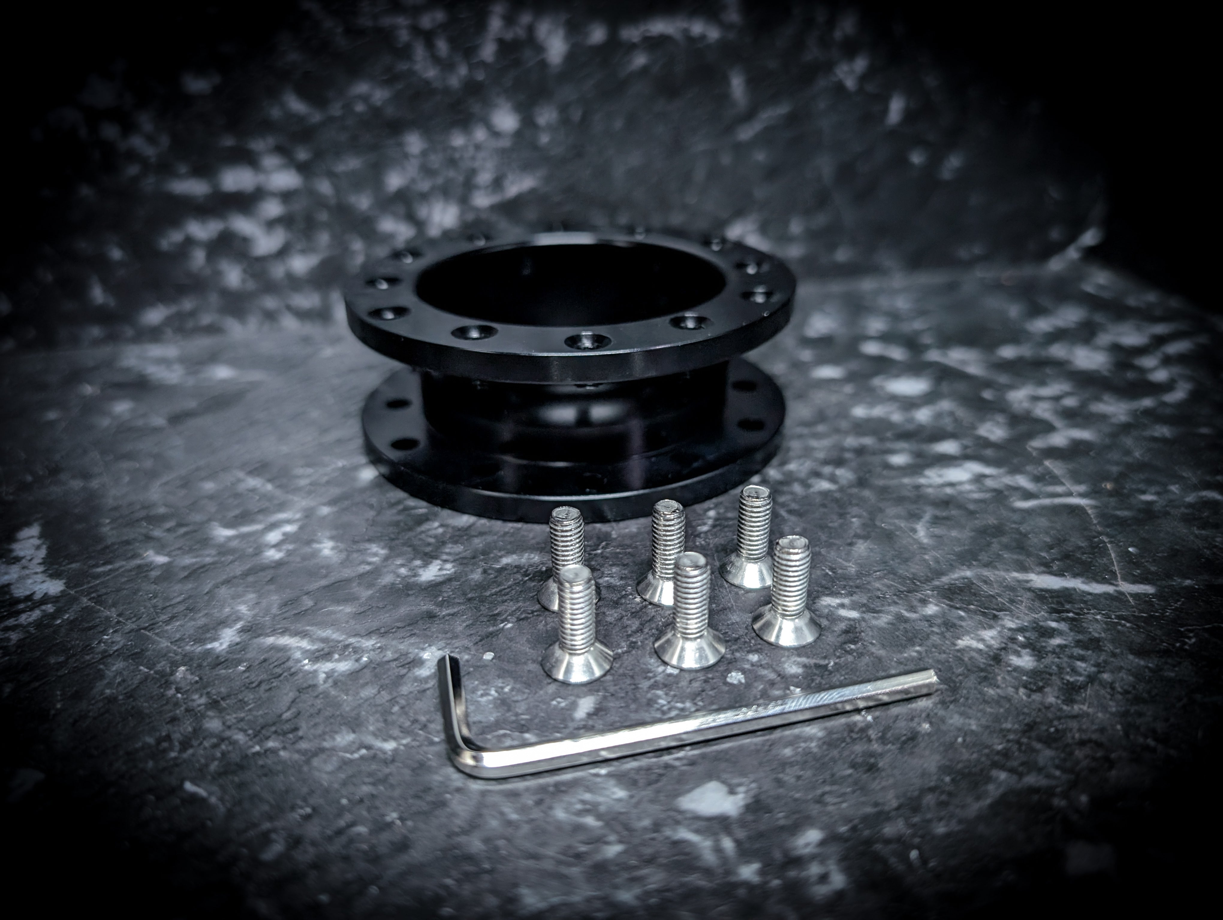 BLACK 30mm Aftermarket Steering Wheel Spacer