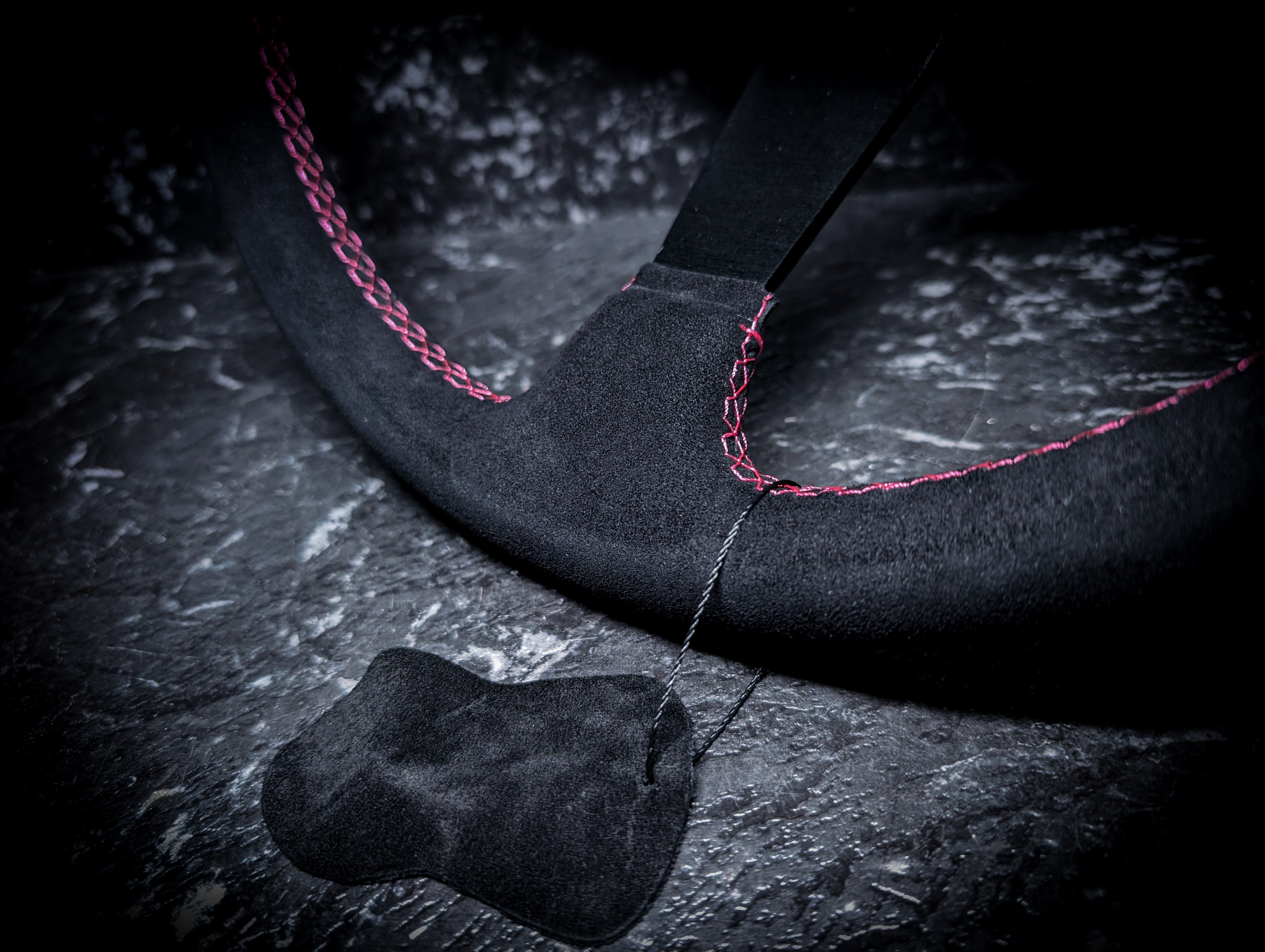 Bright Pink Stitch • Deep Dished Alcantara Steering Wheel