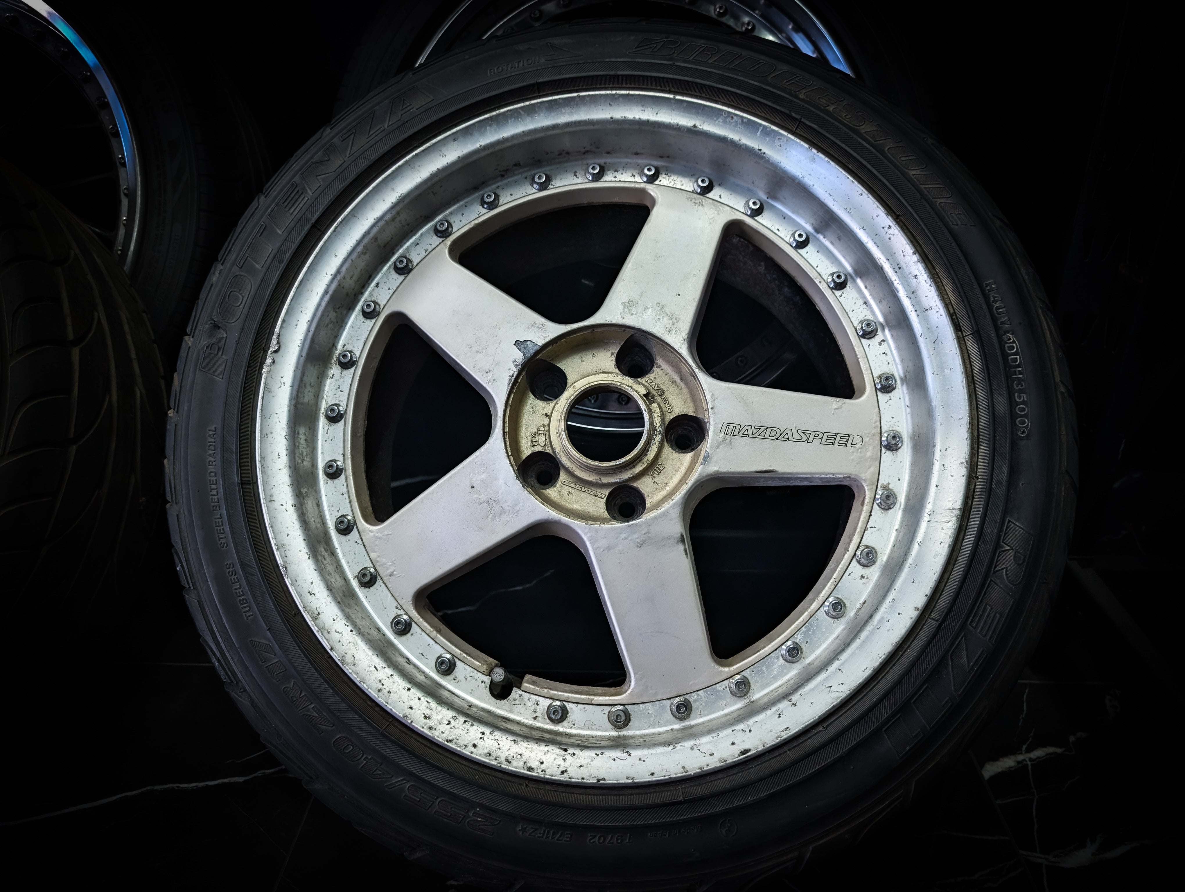 17" MAZDASPEED Rays MS-01 2 Piece Staggared Wheels x 4