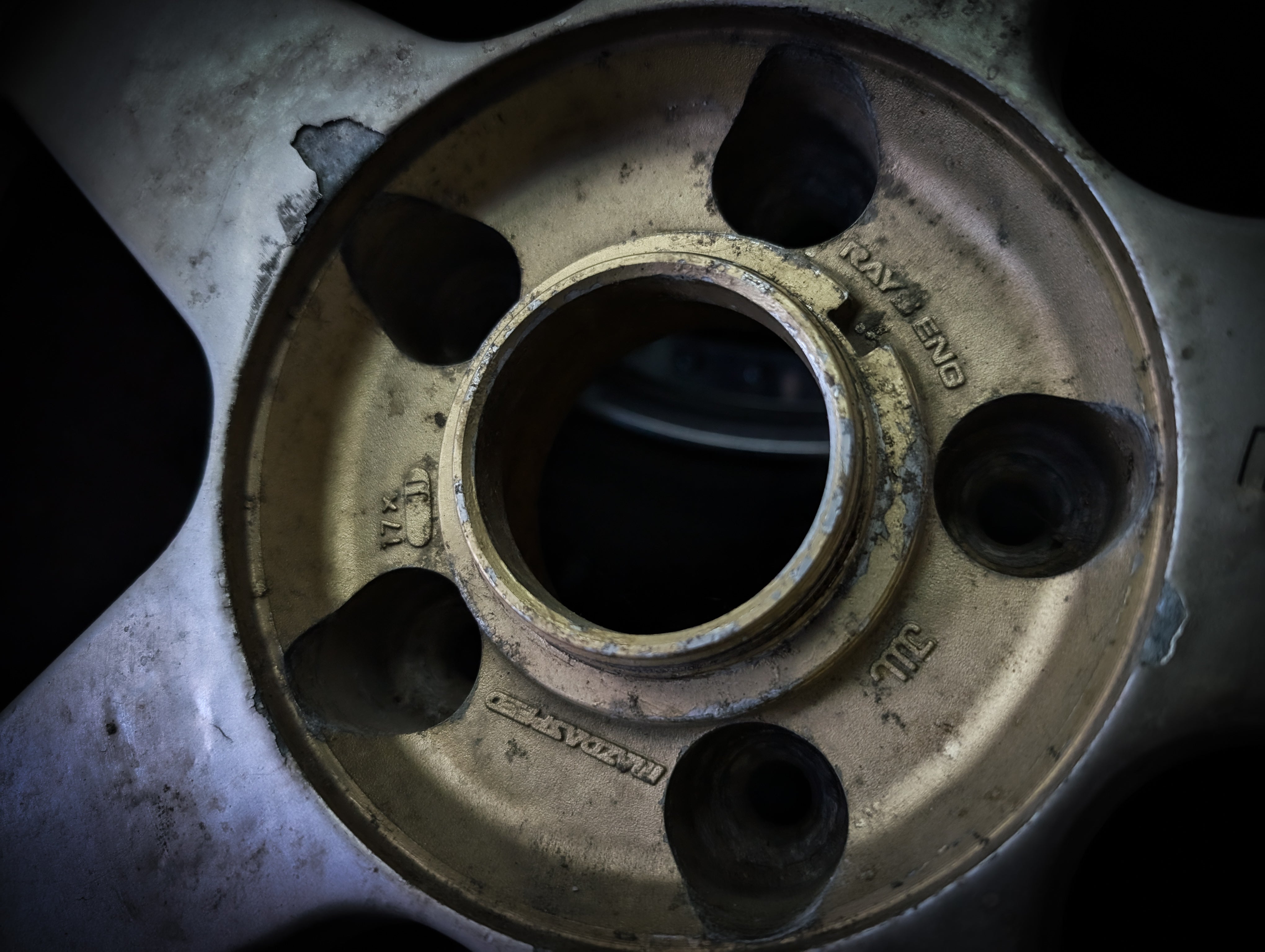 17" MAZDASPEED Rays MS-01 2 Piece Staggared Wheels x 4