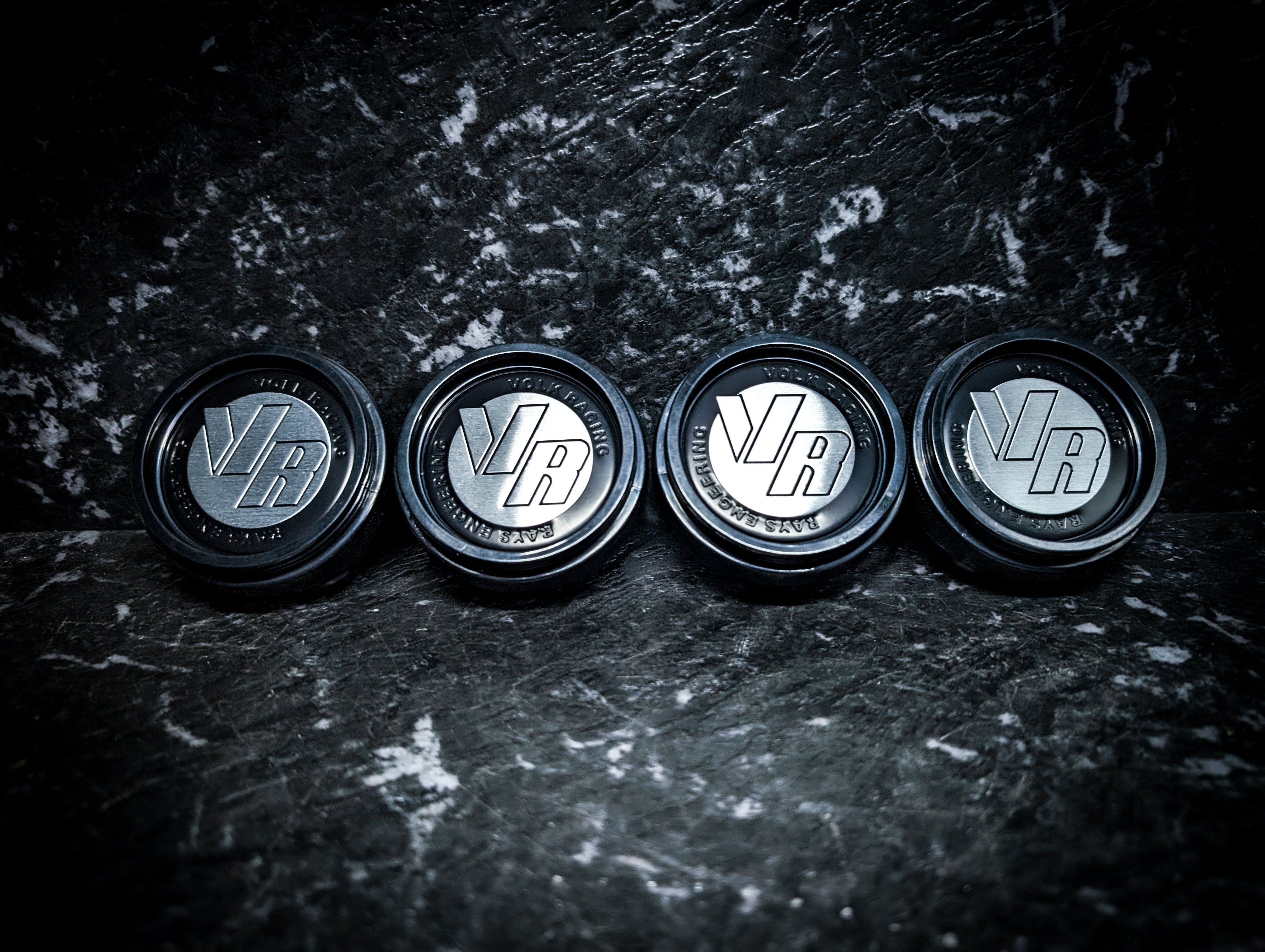 VR Limited Edition Volk Rays Style Black Centre Caps