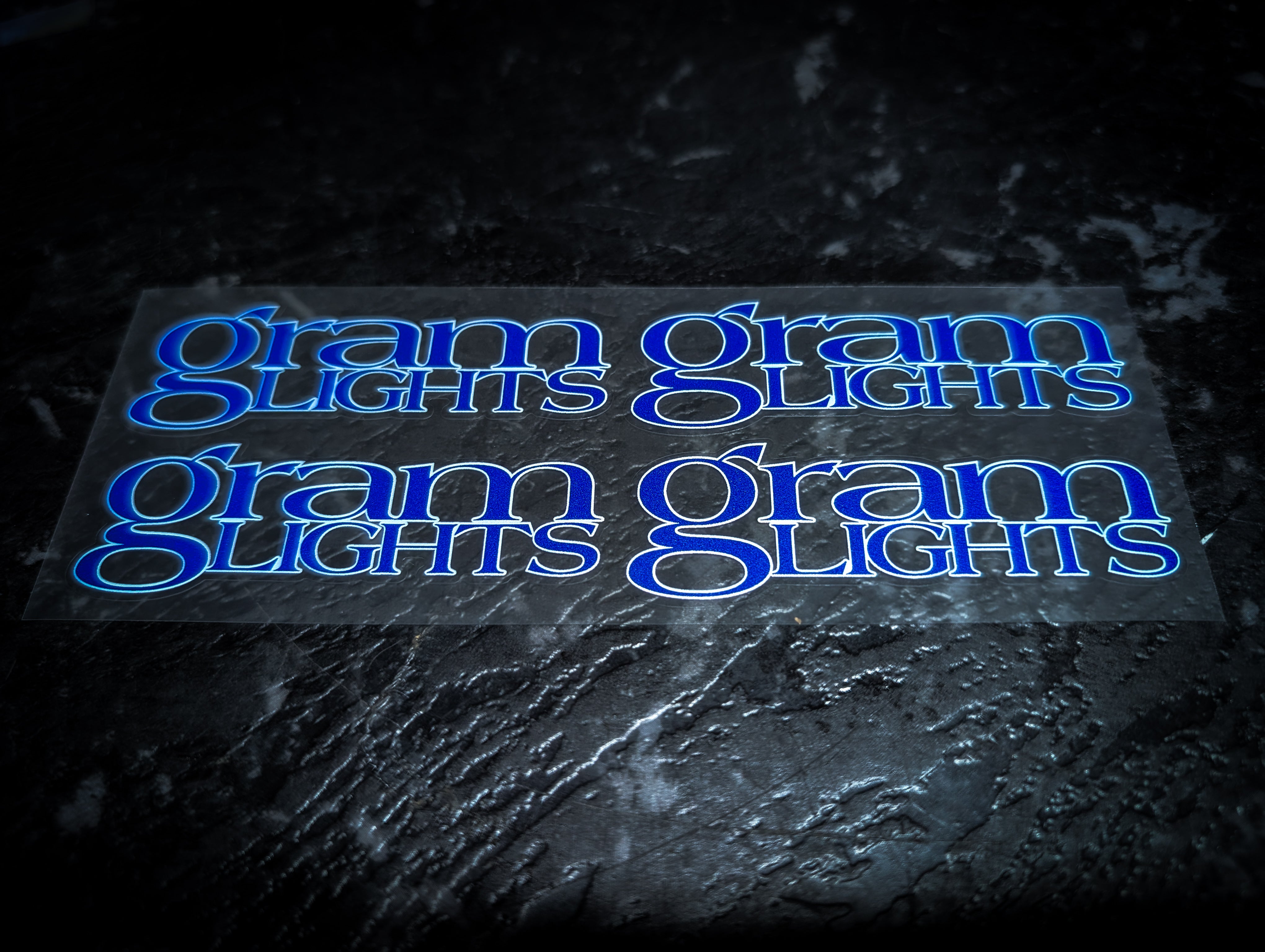 BLUE | Rays Gram Lights Spoke Decal Set