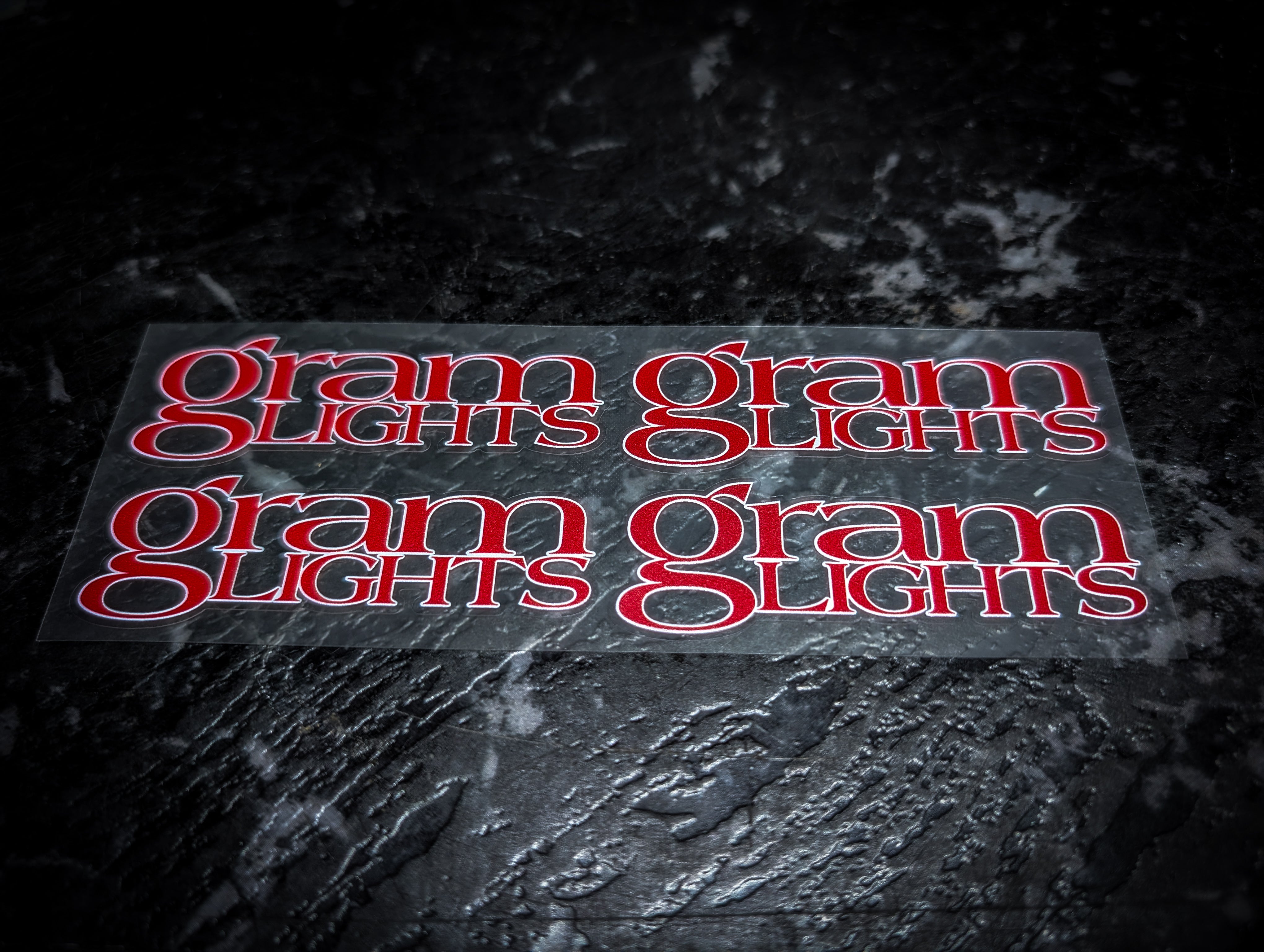 RED | Rays Gram Lights Spoke Decal Set