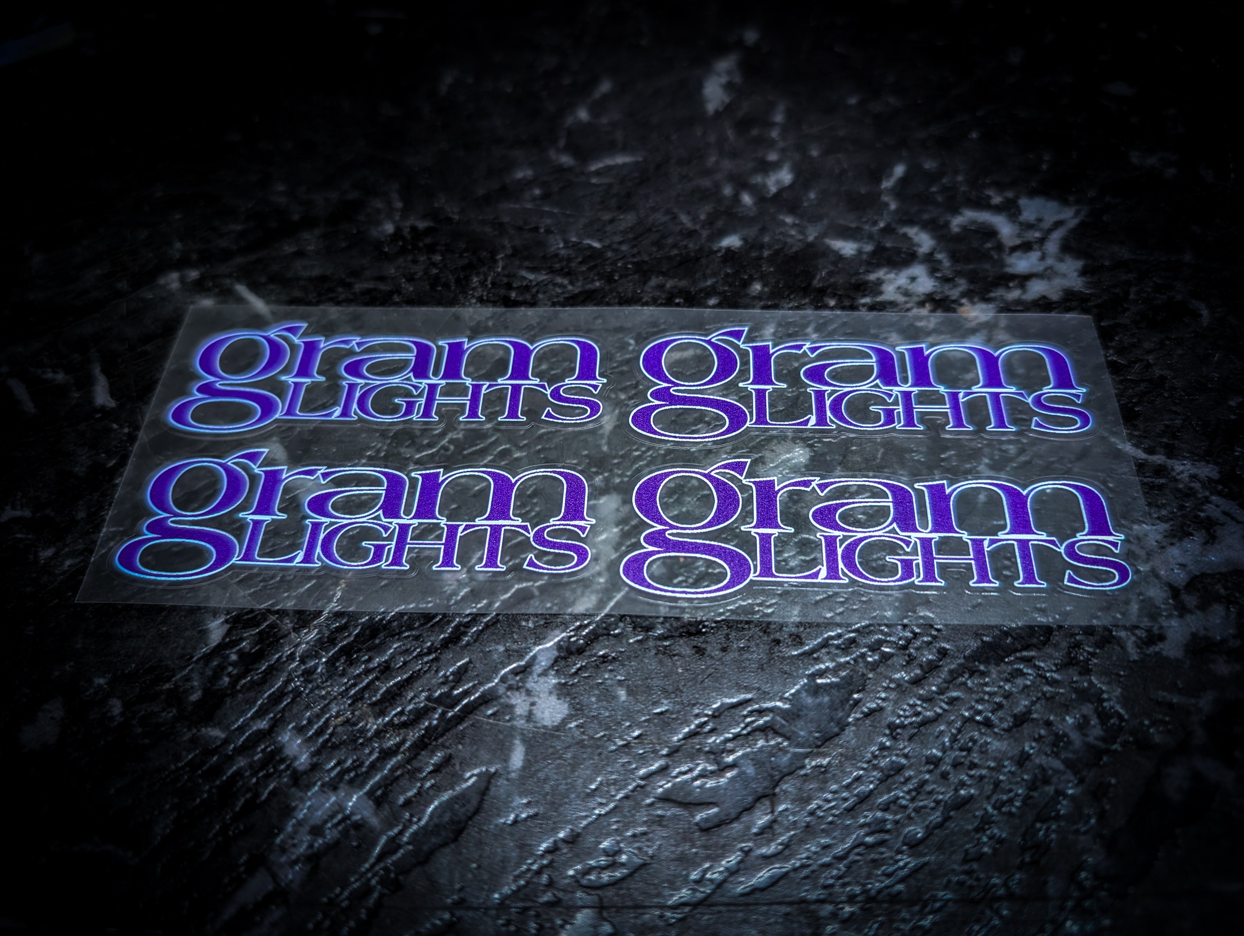 PURPLE | Rays Gram Lights Spoke Decal Set