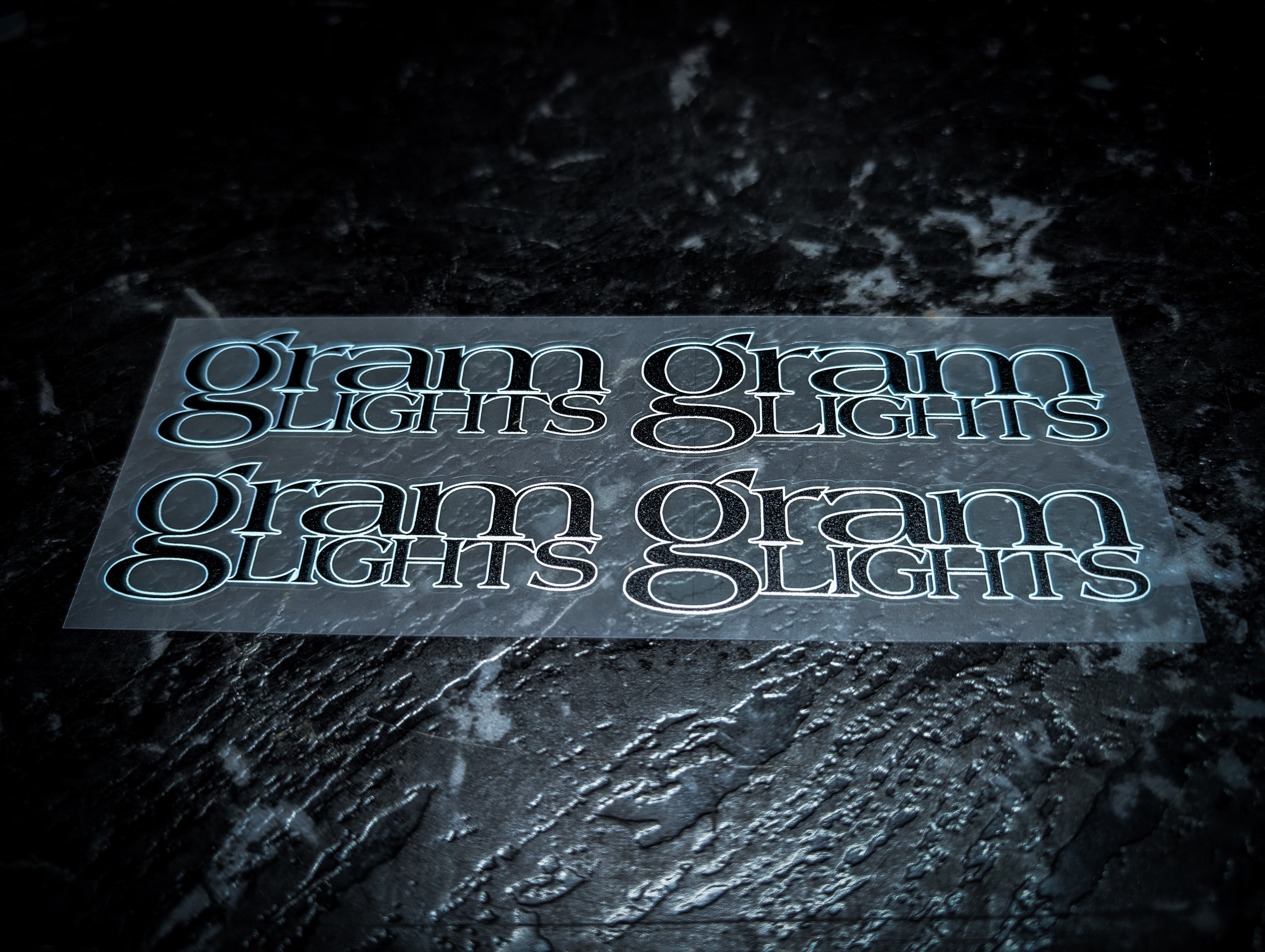 BLACK | Rays Gram Lights Spoke Decal Set