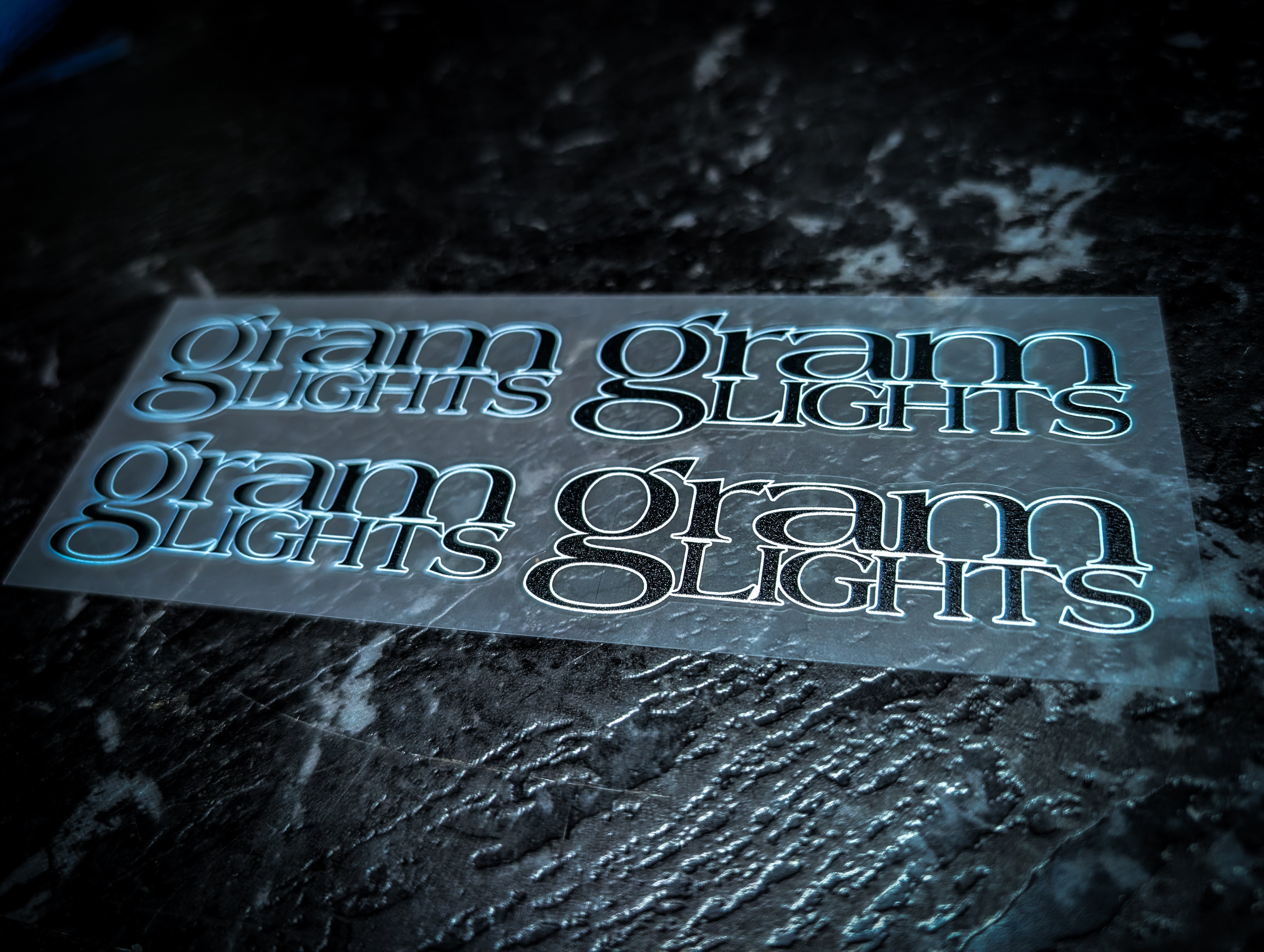 BLACK | Rays Gram Lights Spoke Decal Set