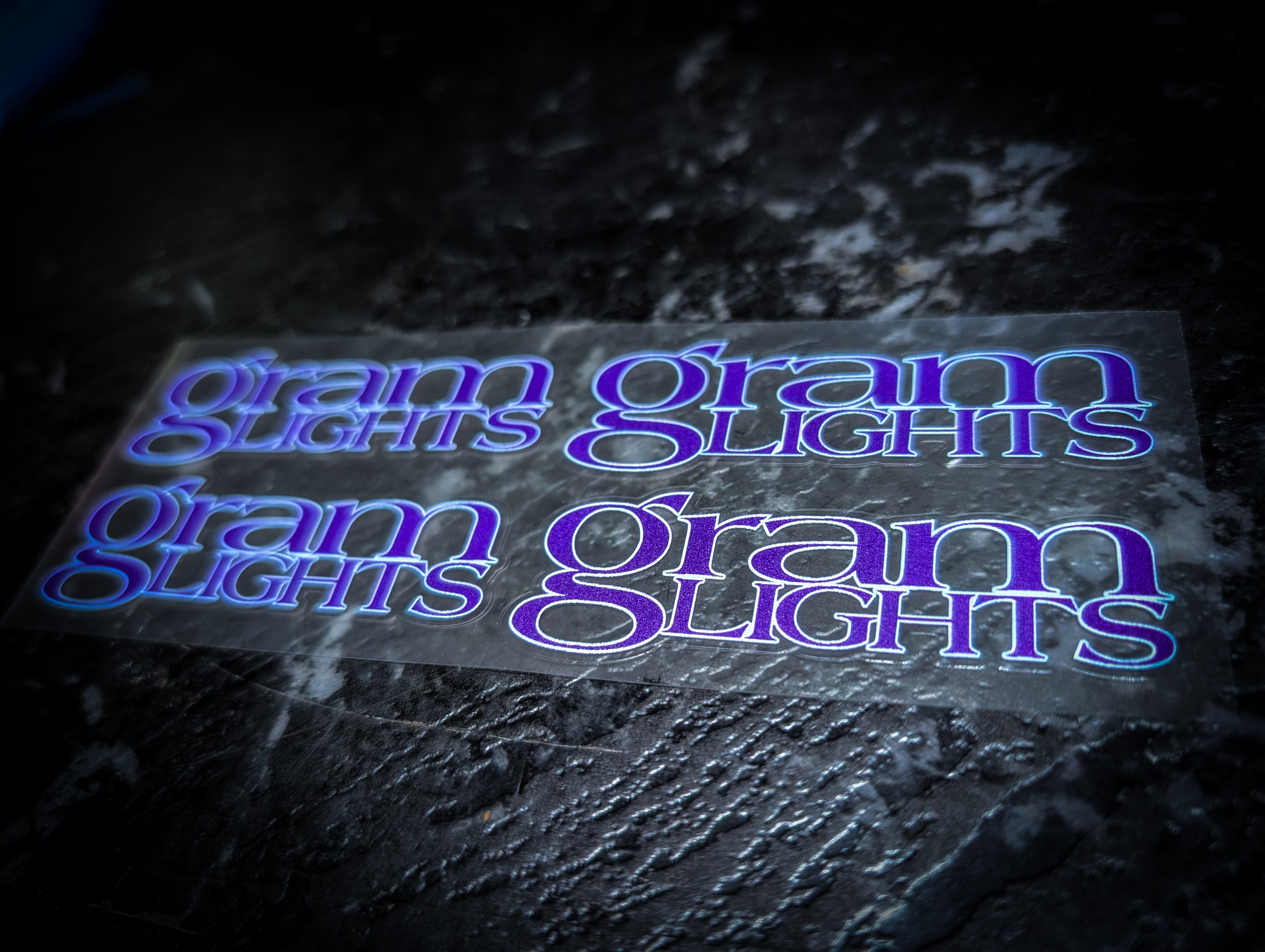 PURPLE | Rays Gram Lights Spoke Decal Set