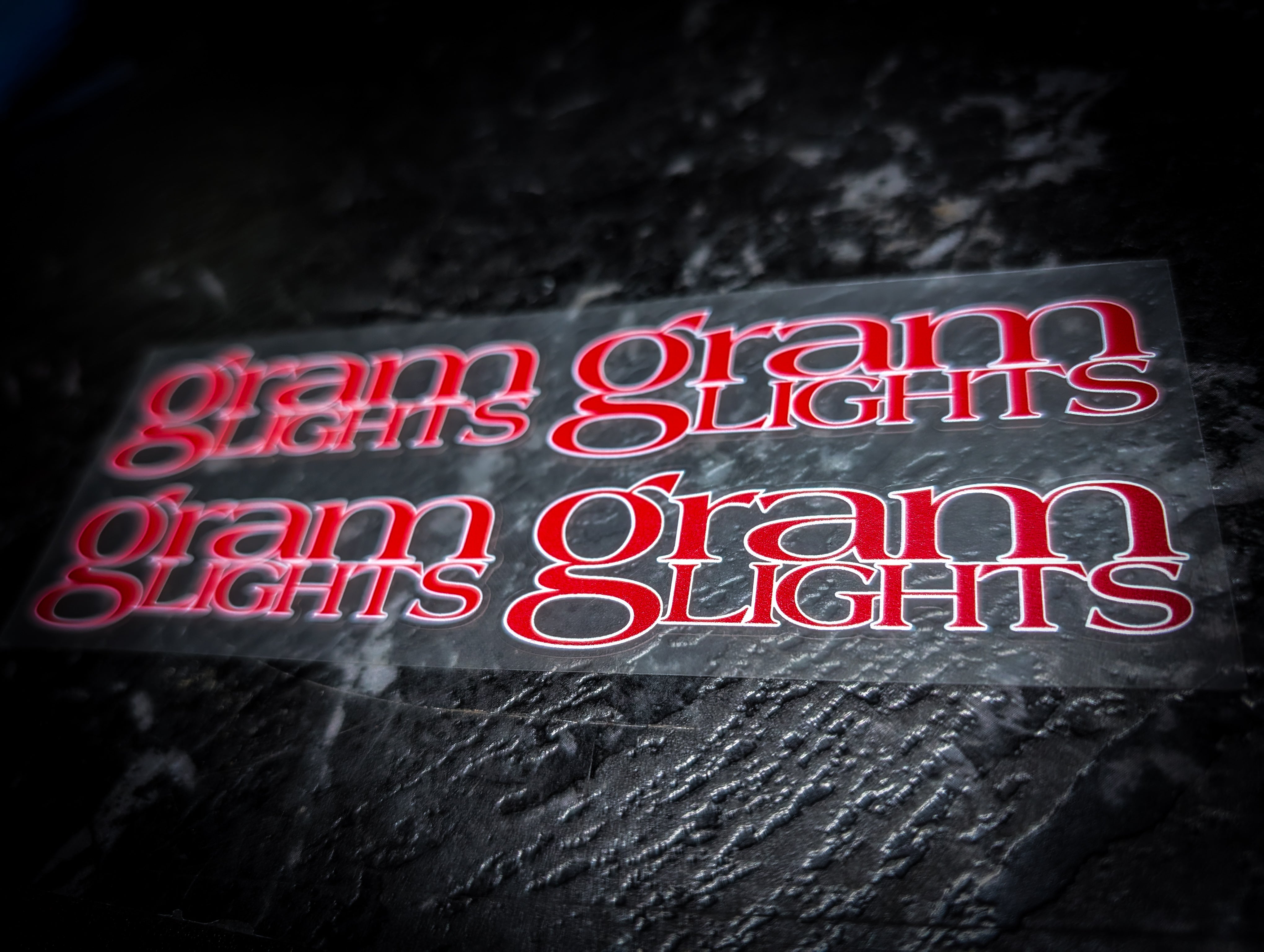 RED | Rays Gram Lights Spoke Decal Set