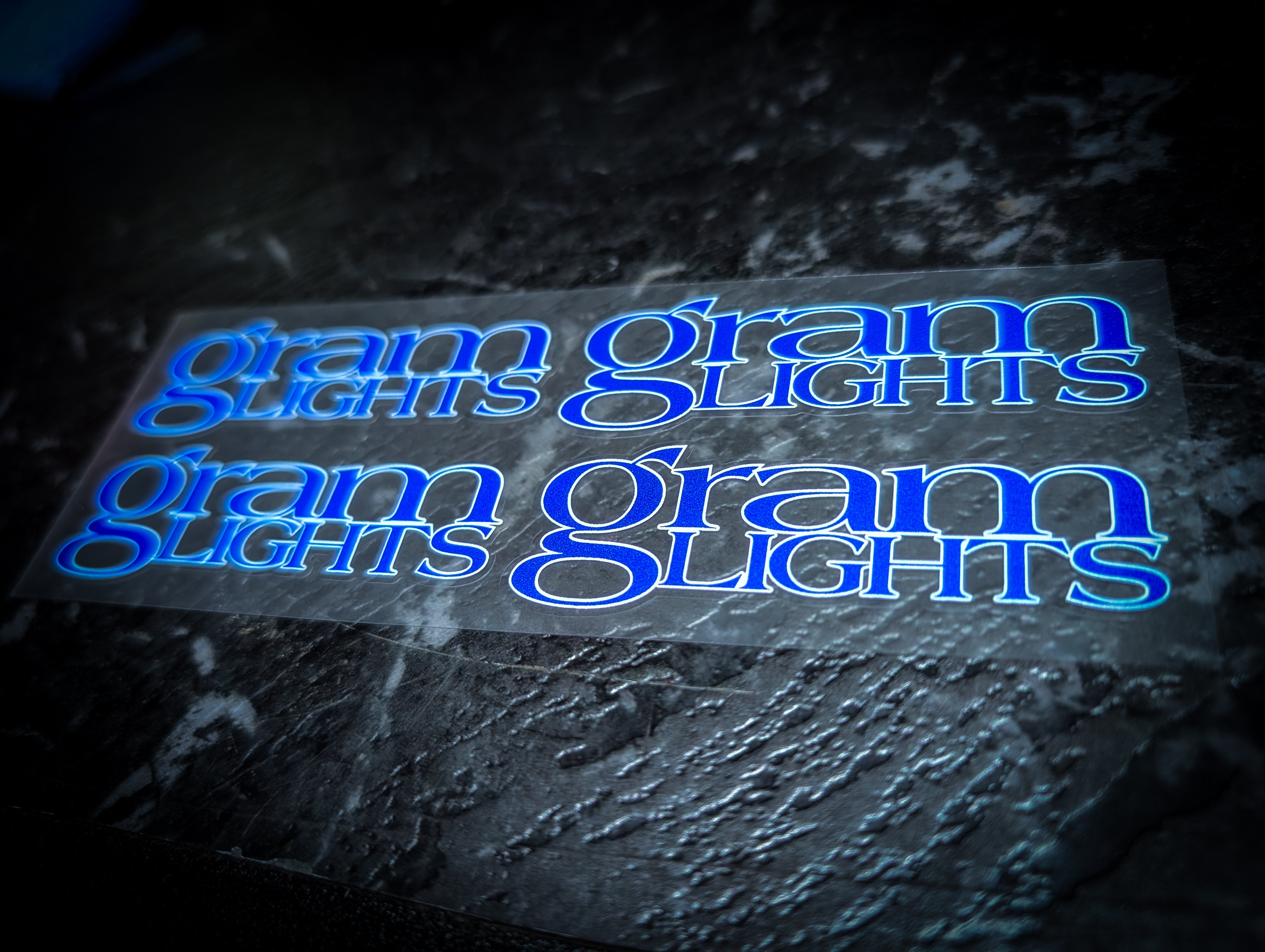 BLUE | Rays Gram Lights Spoke Decal Set