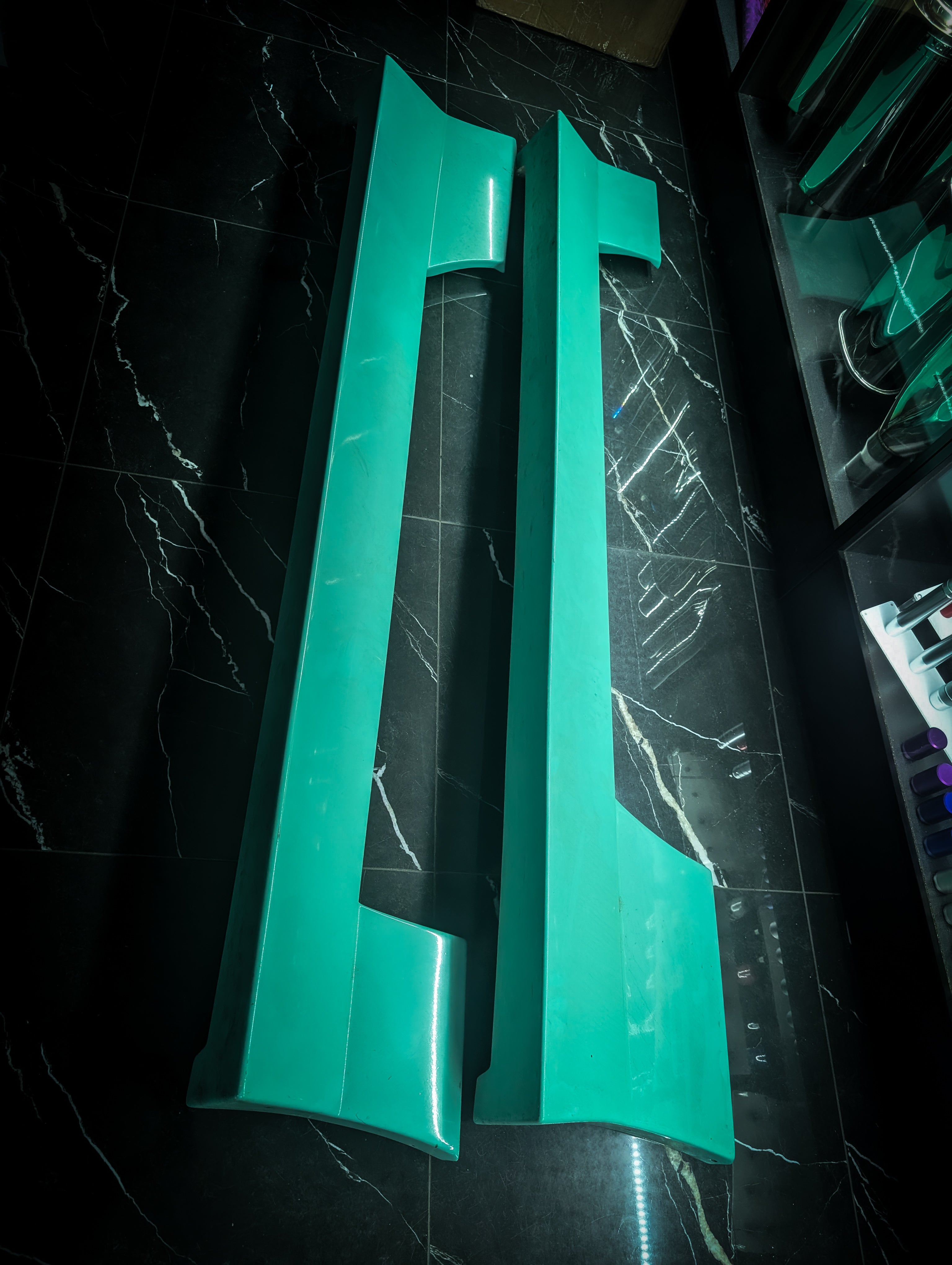 Nissan R32 Skyline Coupe Monkey Madness URAS Fibreglass Side Skirts