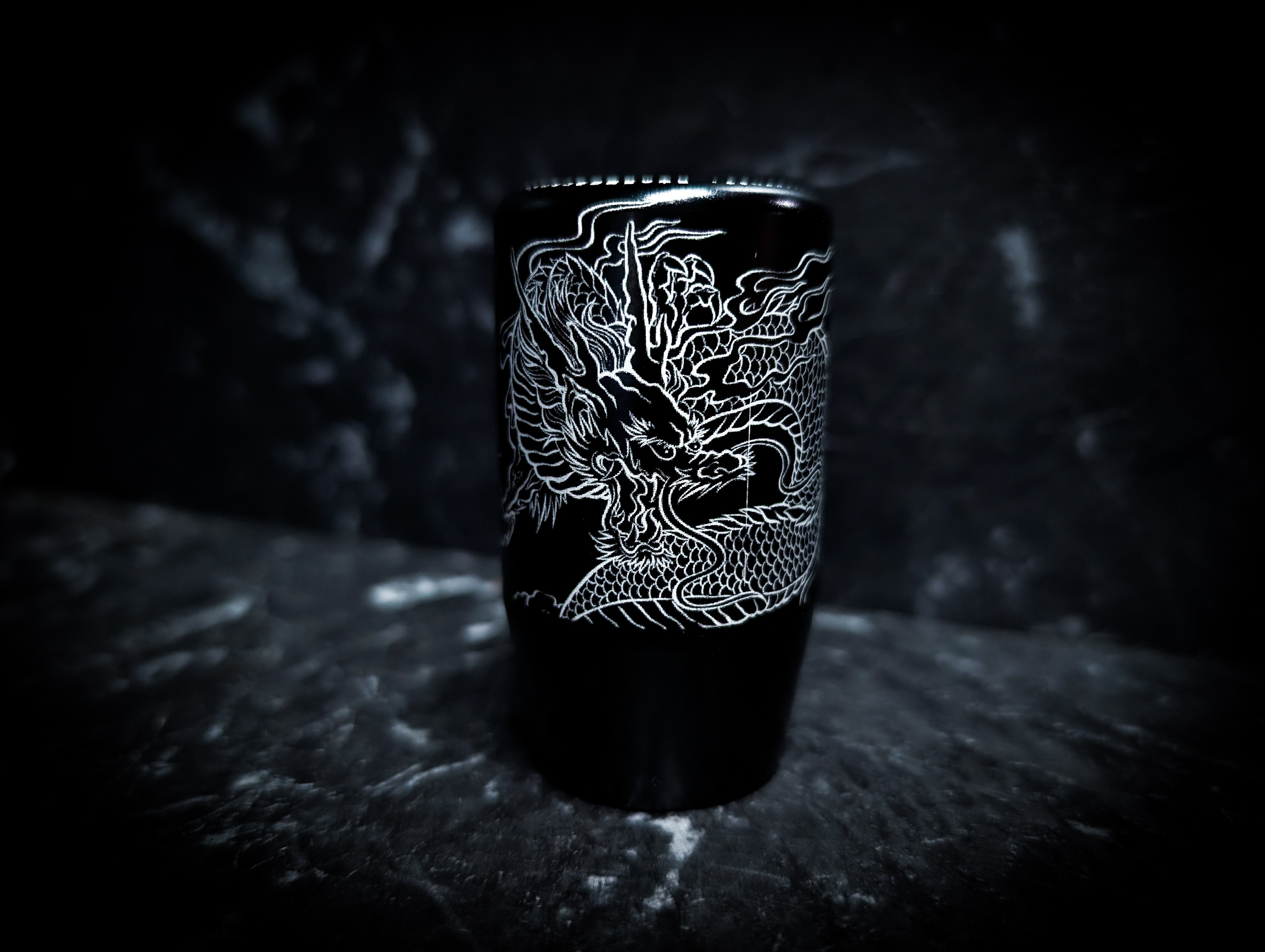 Dragon Etched Stubby Thick Grip Manual Gear Knob