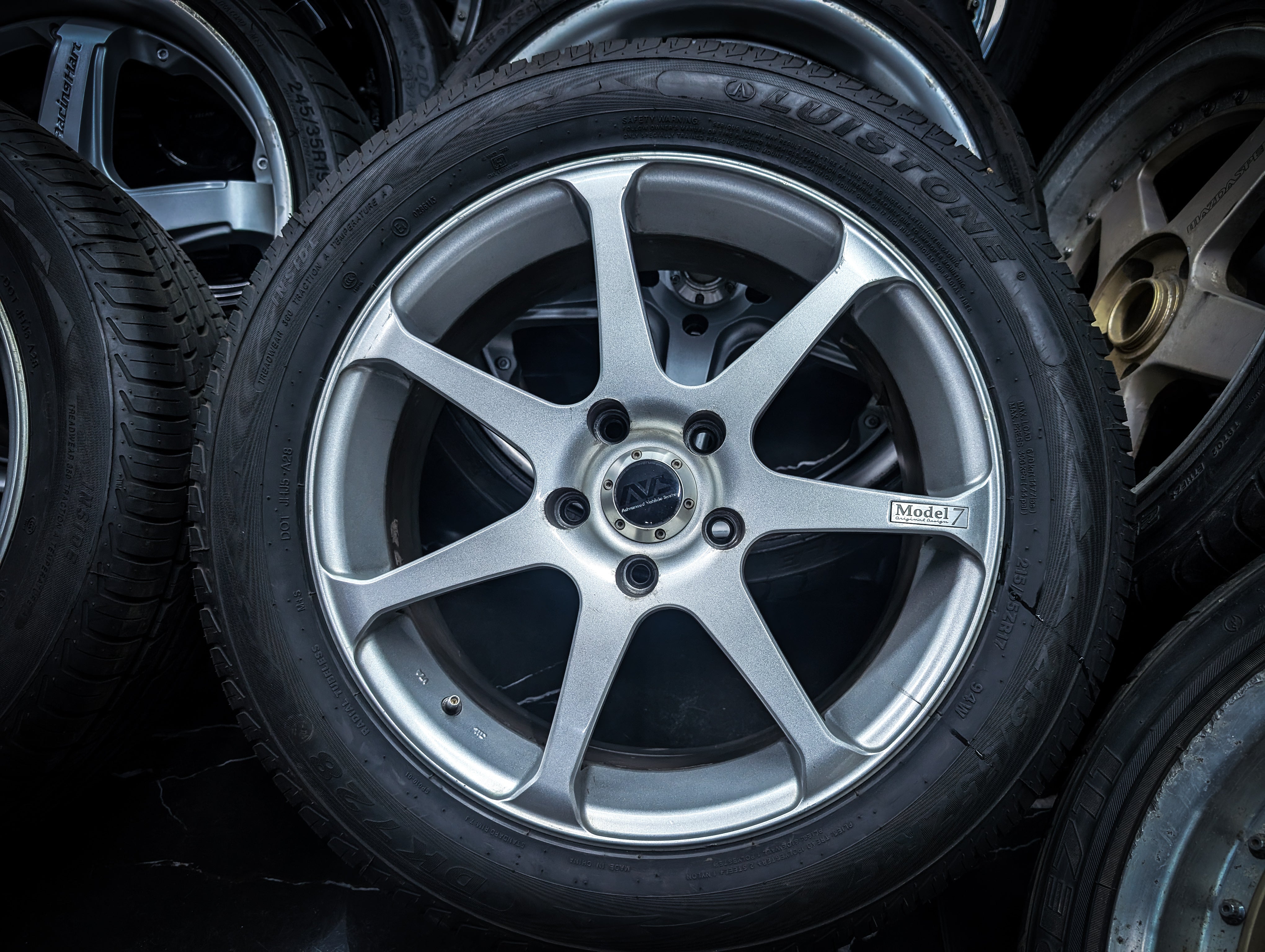 17" YOKOHAMA ADVAN AVS Model 7 Staggared Wheels x 4