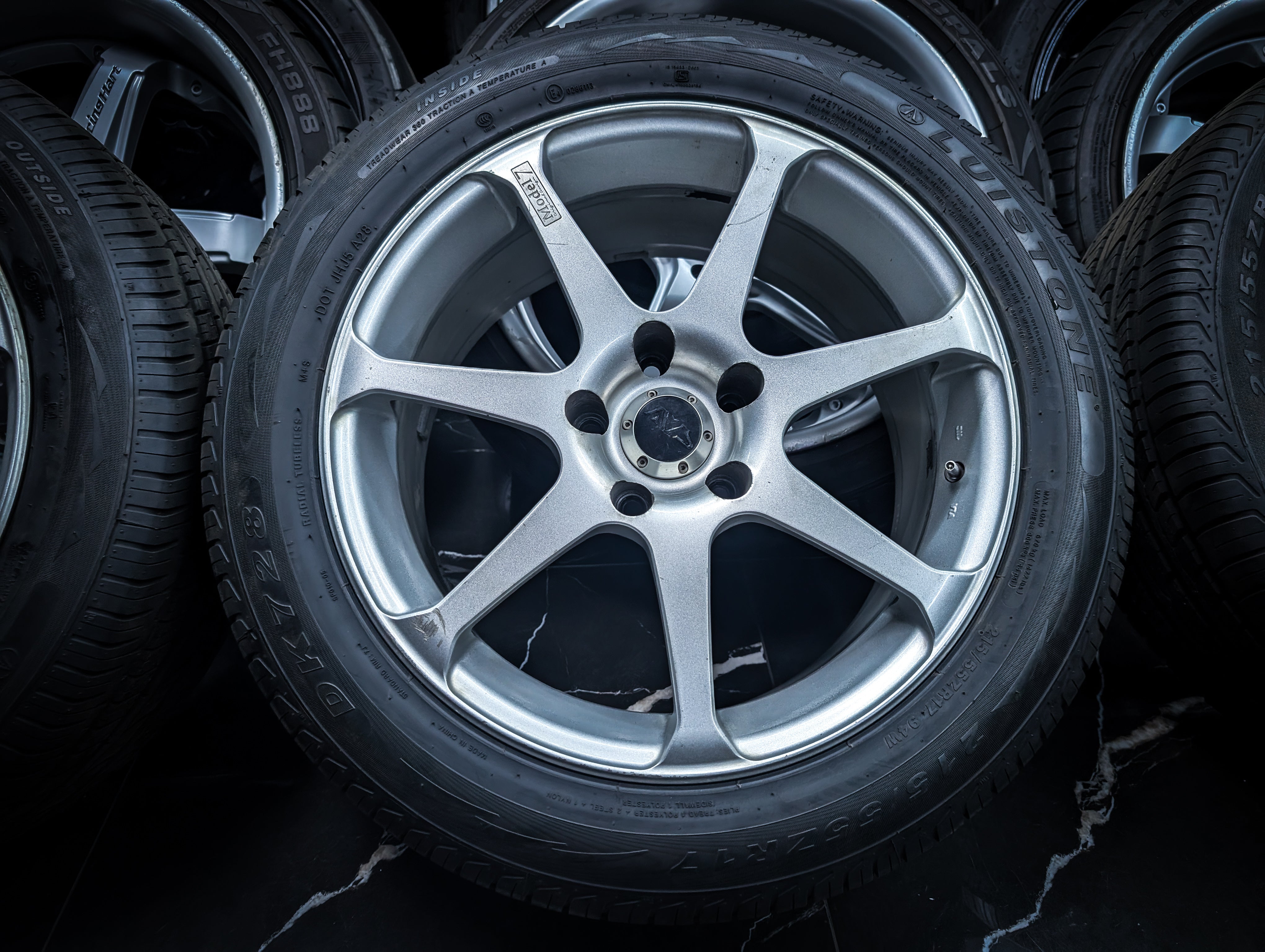 17" YOKOHAMA ADVAN AVS Model 7 Staggared Wheels x 4