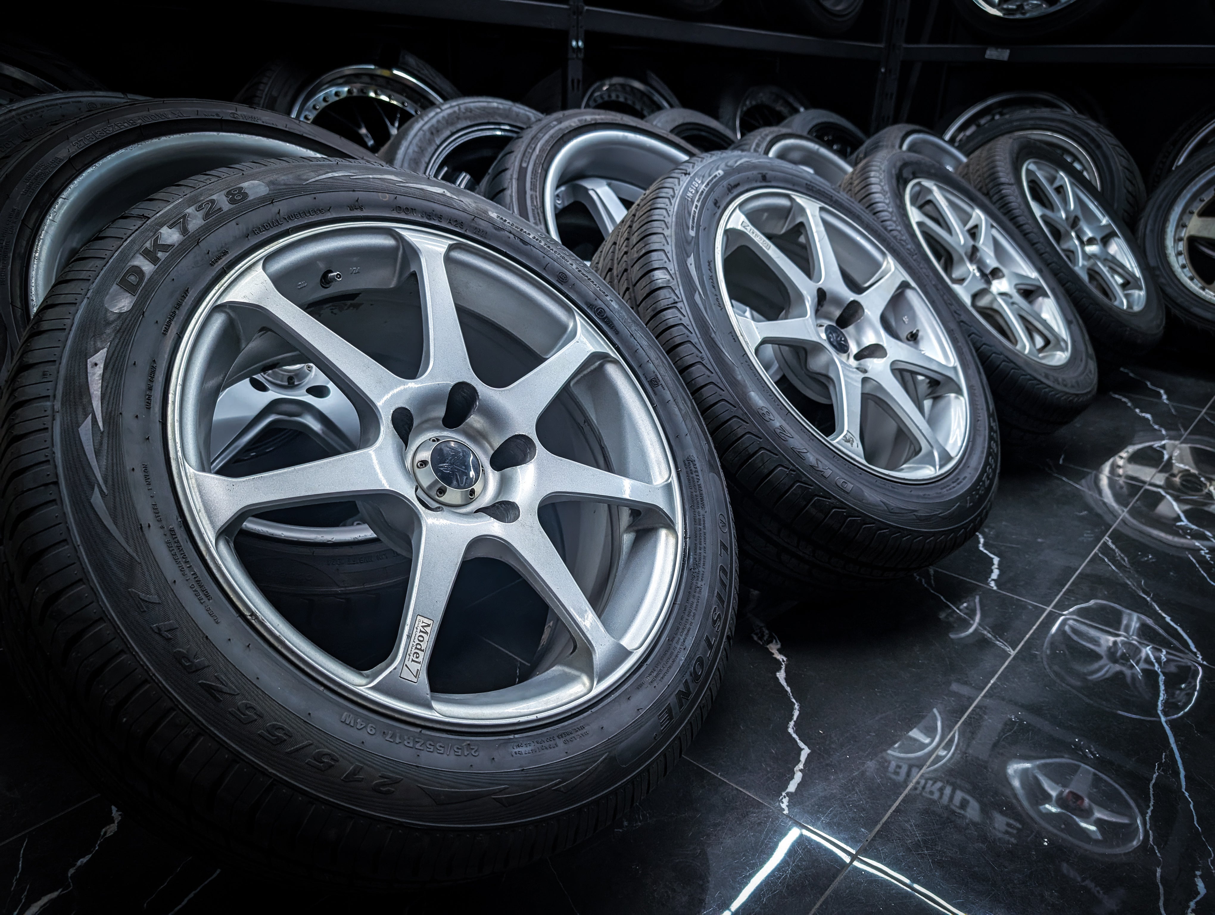 17" YOKOHAMA ADVAN AVS Model 7 Staggared Wheels x 4