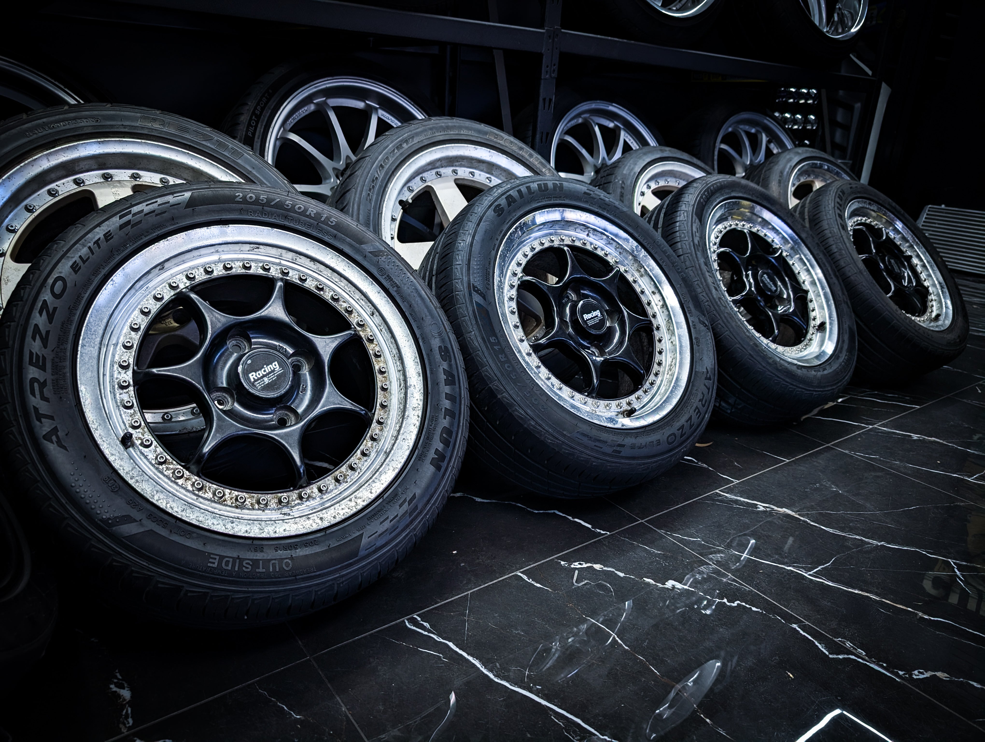 15" ENKEI RS2 2 Piece Wheels x 4