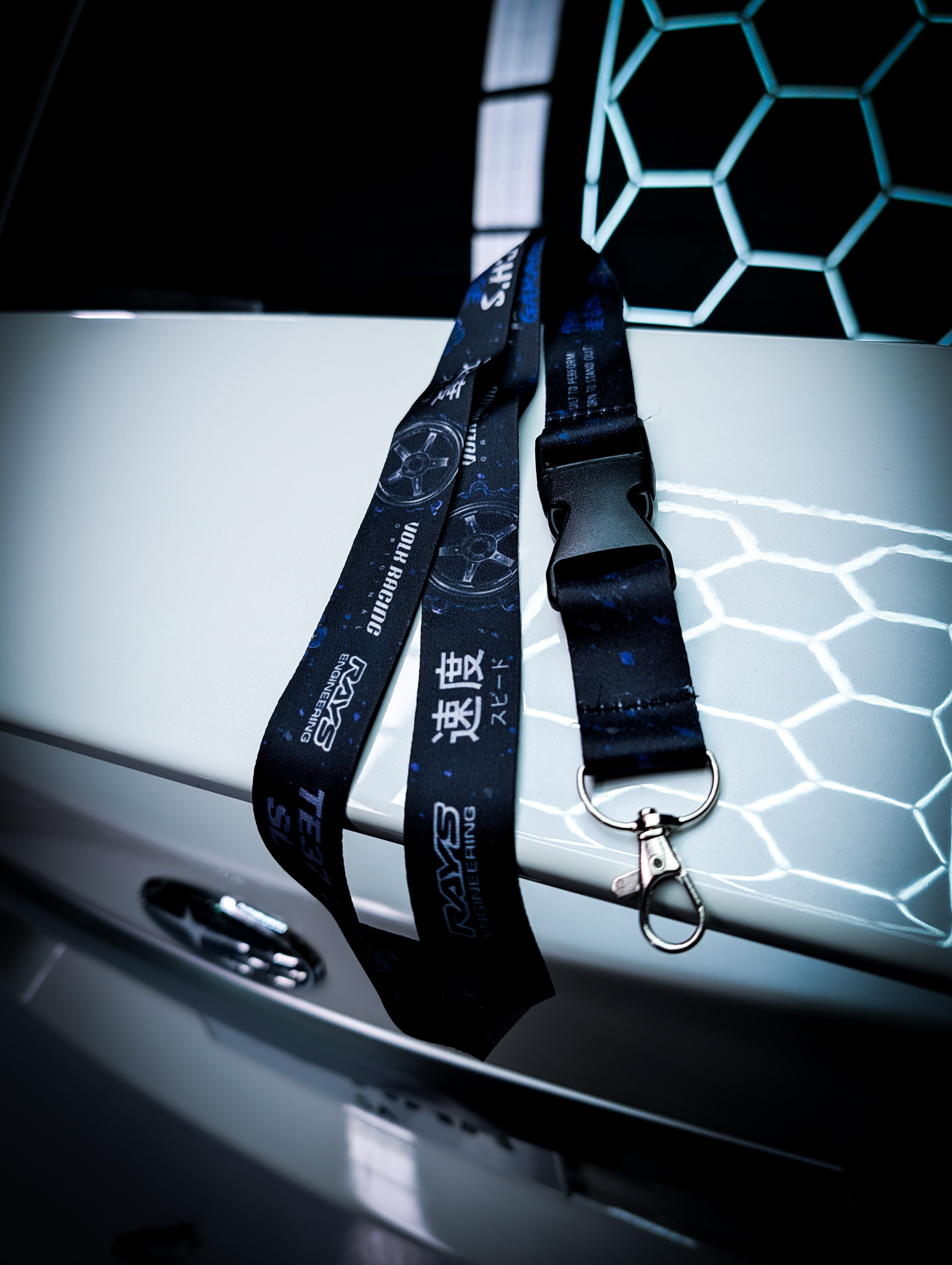 Mitchs Garage Lanyard • Purple Rays Wheels TE37 SL