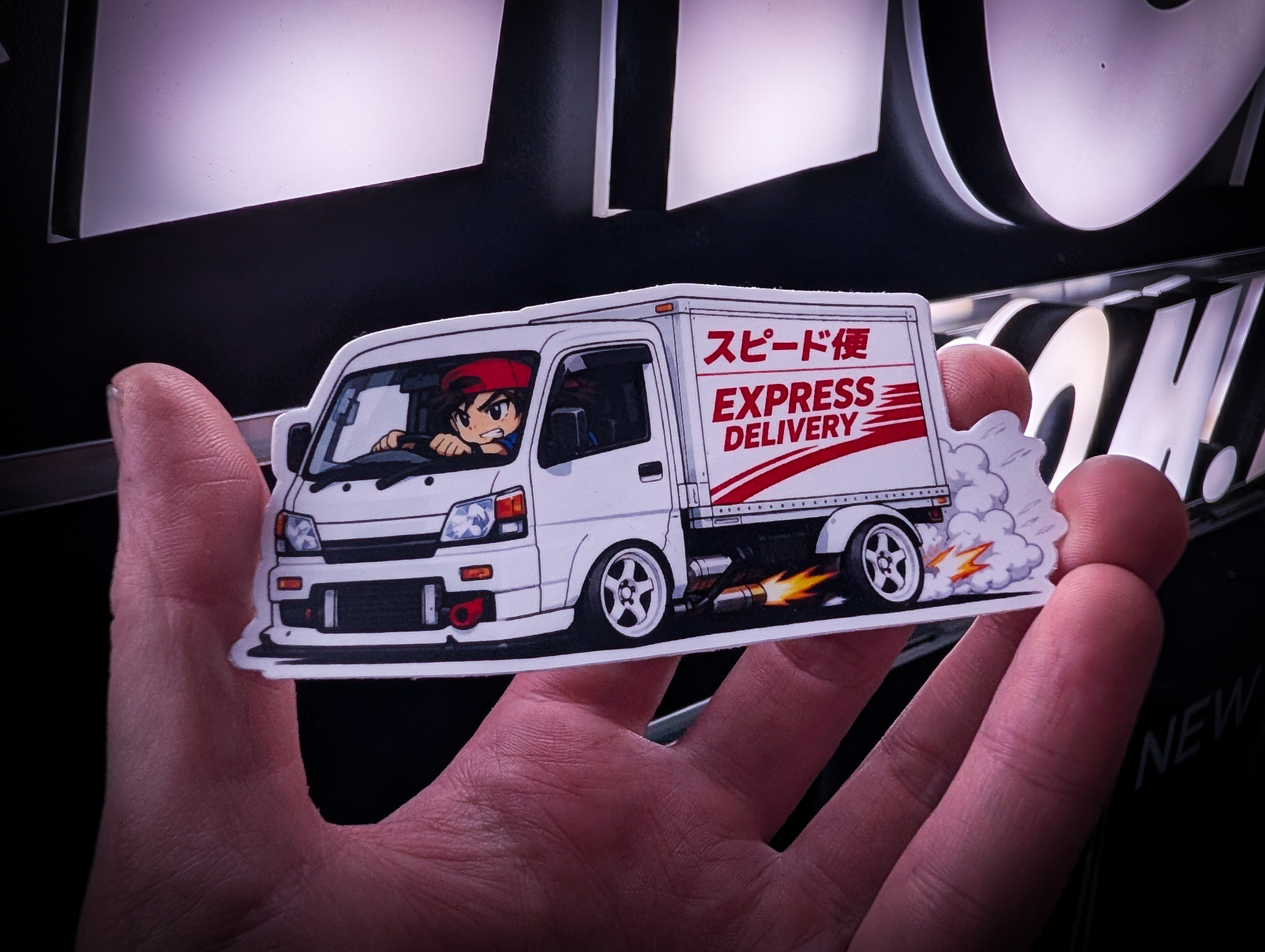Express Delivery Van Slap Sticker