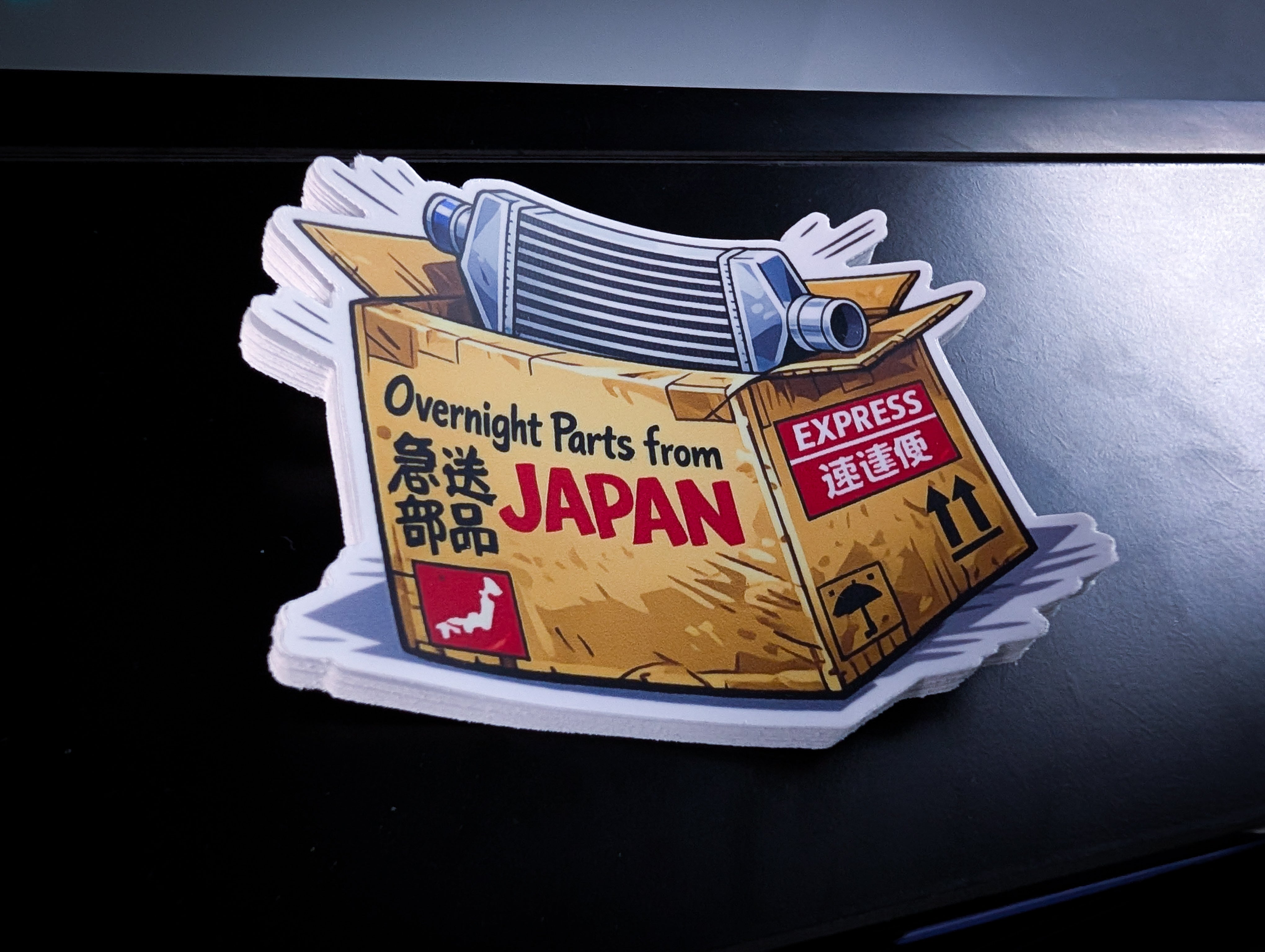 Overnight Parts From Japan Slap Sticker