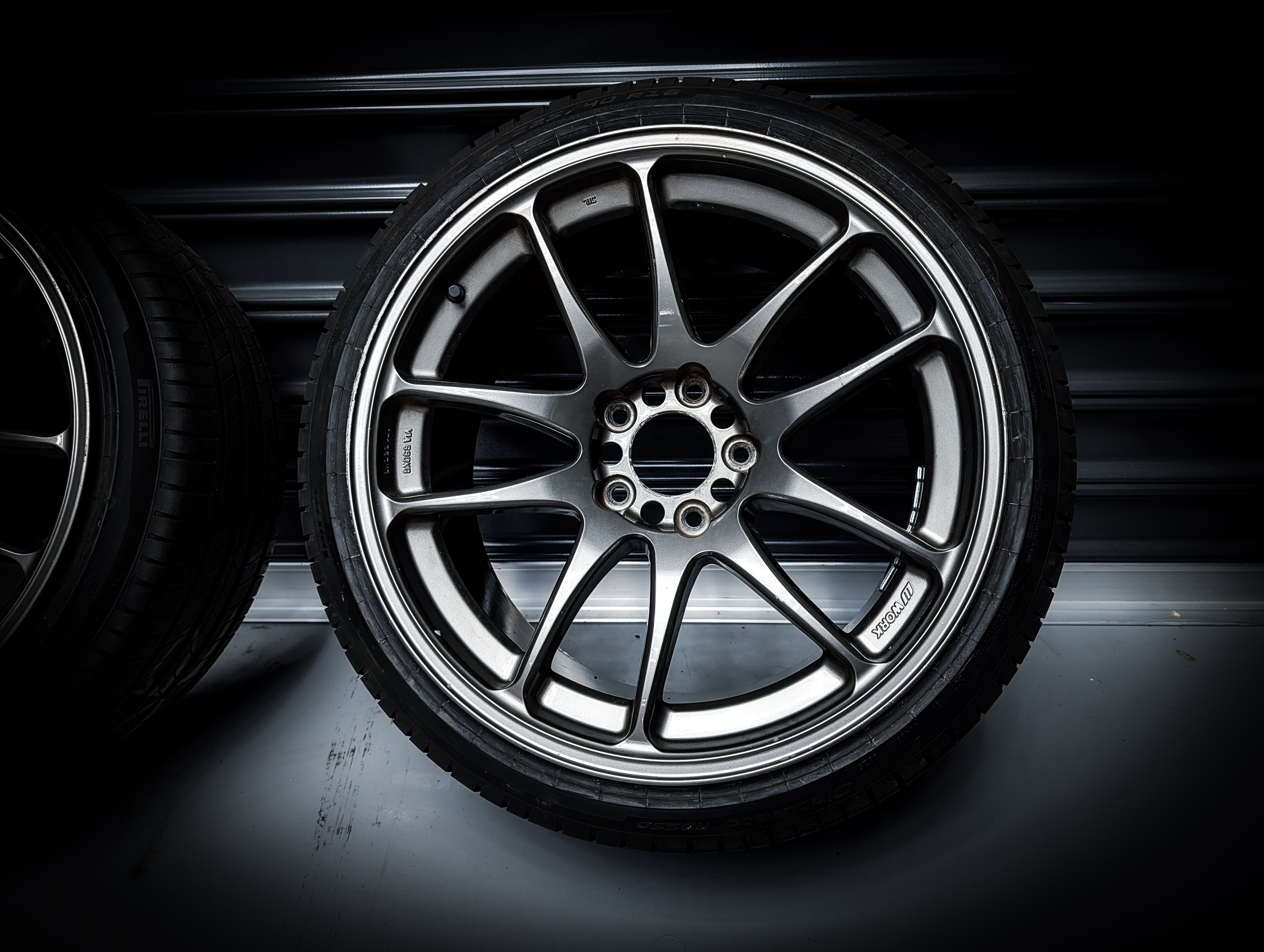 17" and 18" WORK CR Kiwami Gunmetal Wheels Set of 4