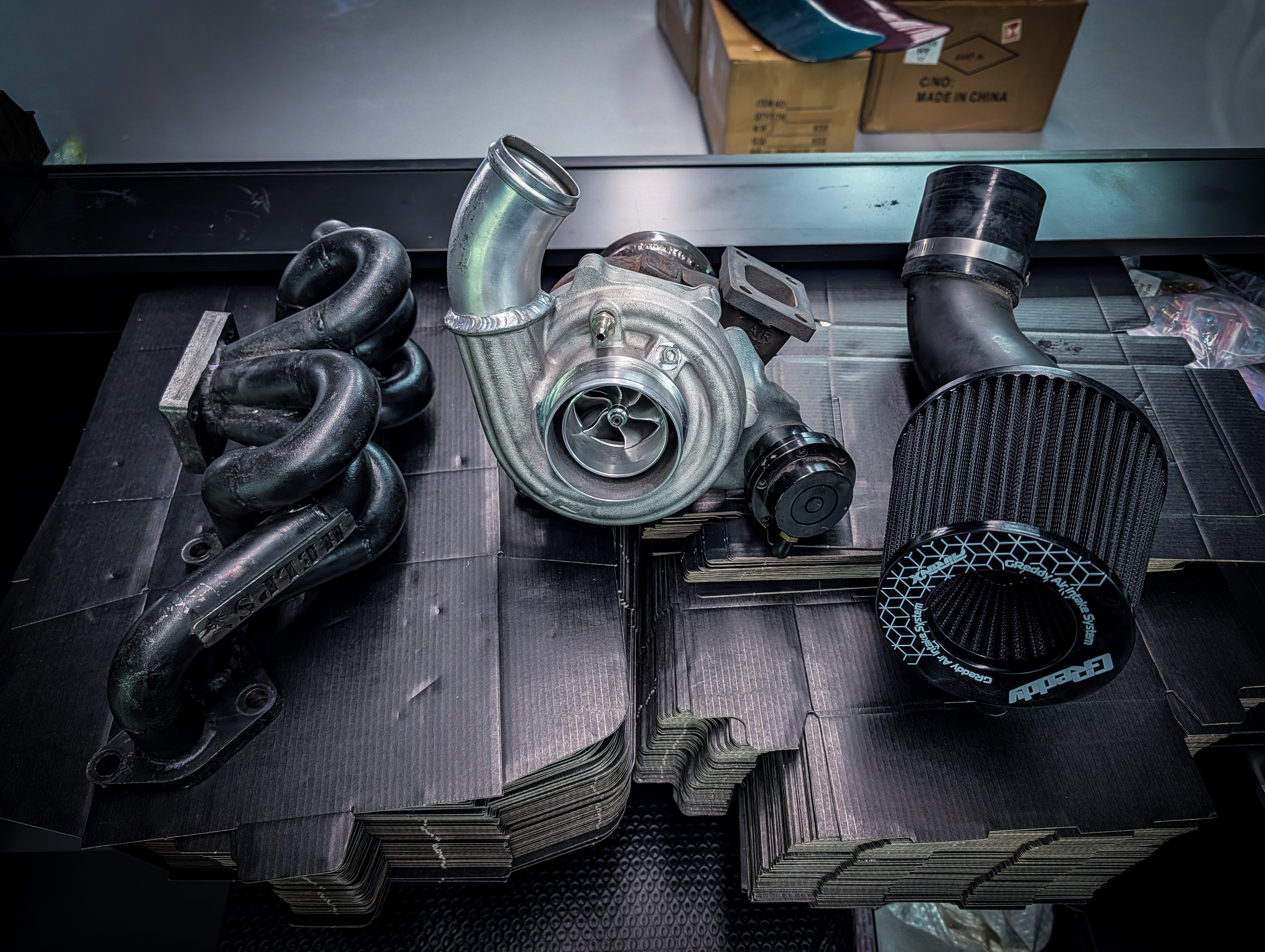 1JZ 650hp "PSR" Turbo and "HELPS" High Mount Stainless Manifold