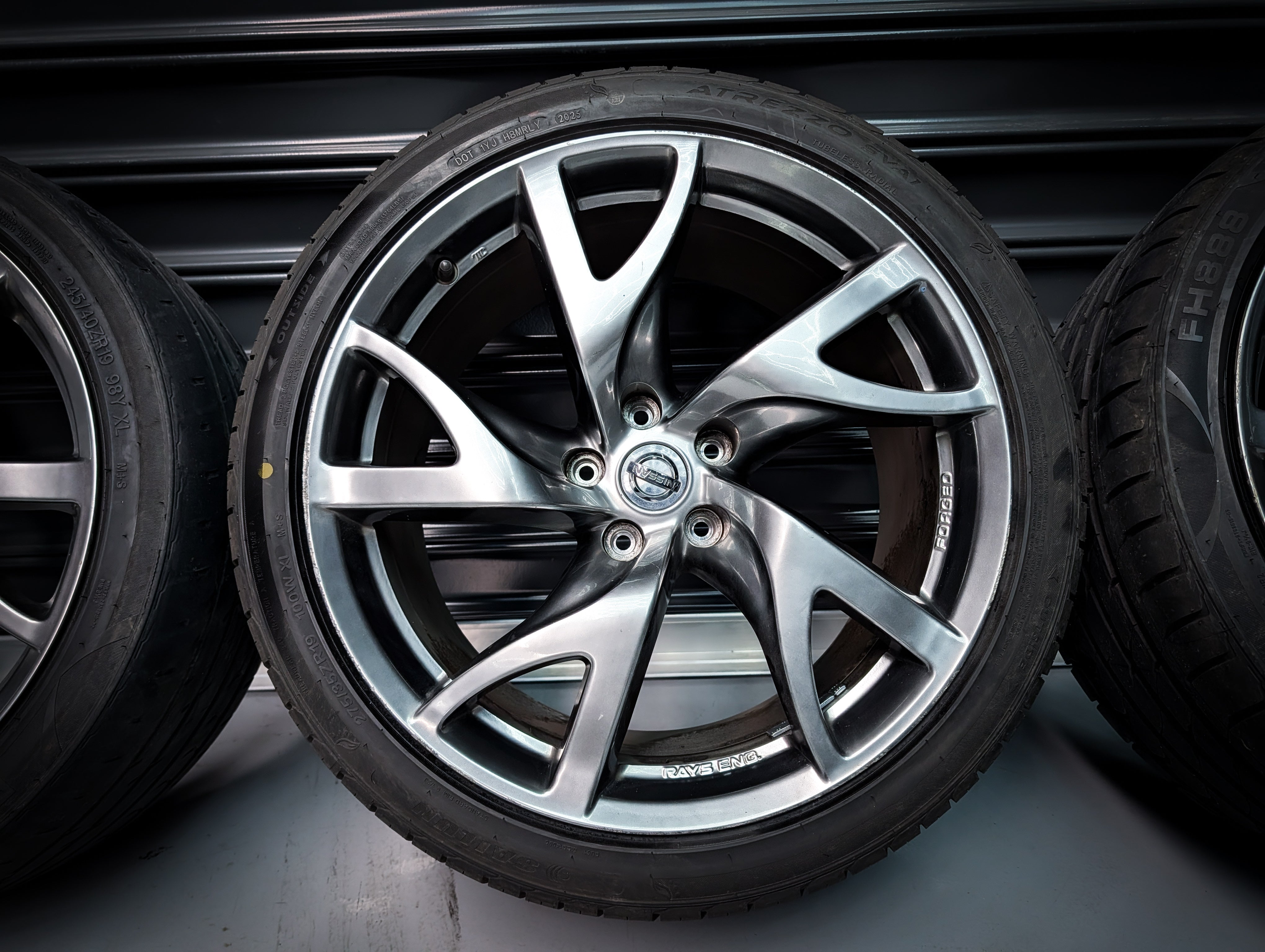19" NISSAN 370Z Rays Forged Staggered Wheels x 4