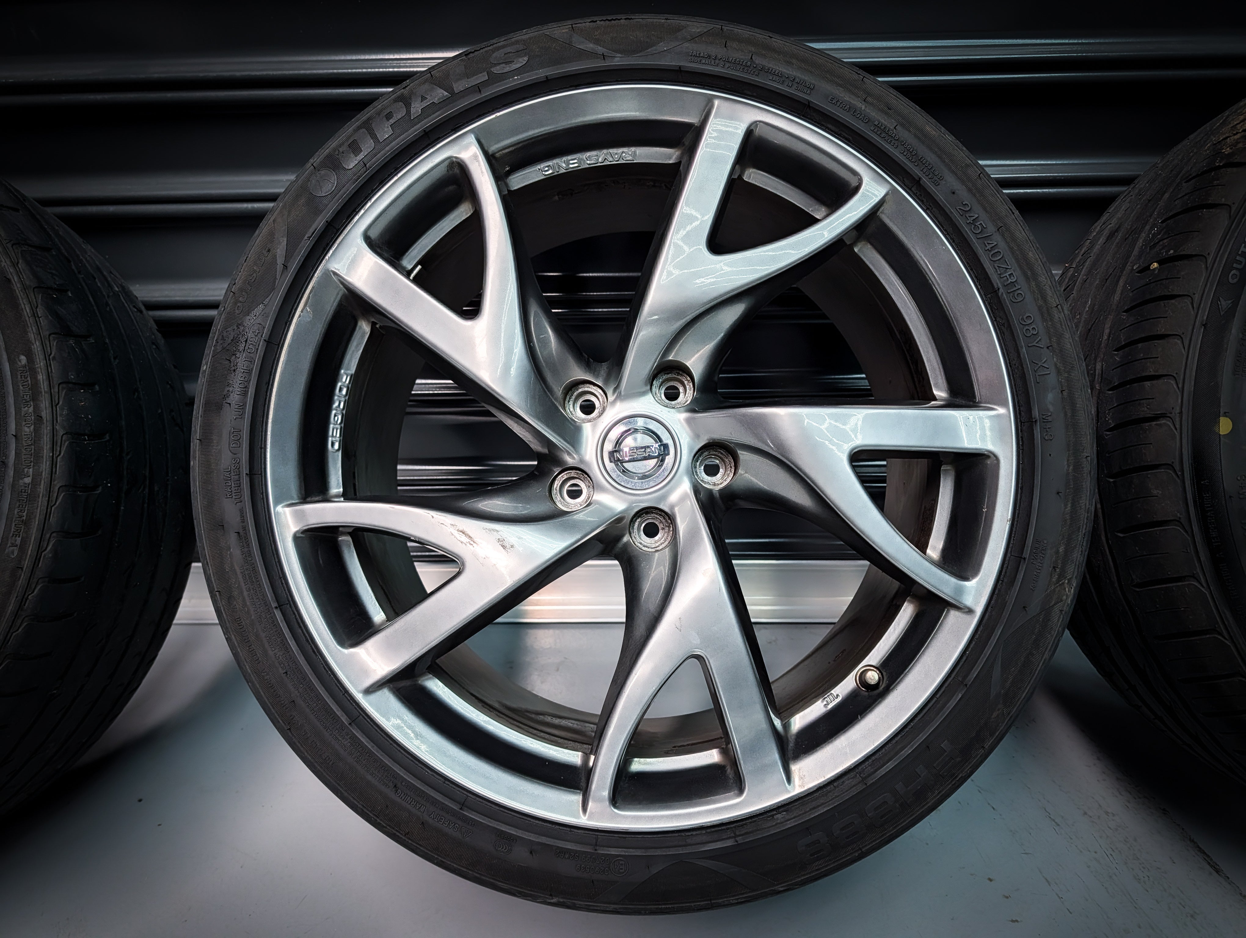 19" NISSAN 370Z Rays Forged Staggered Wheels x 4