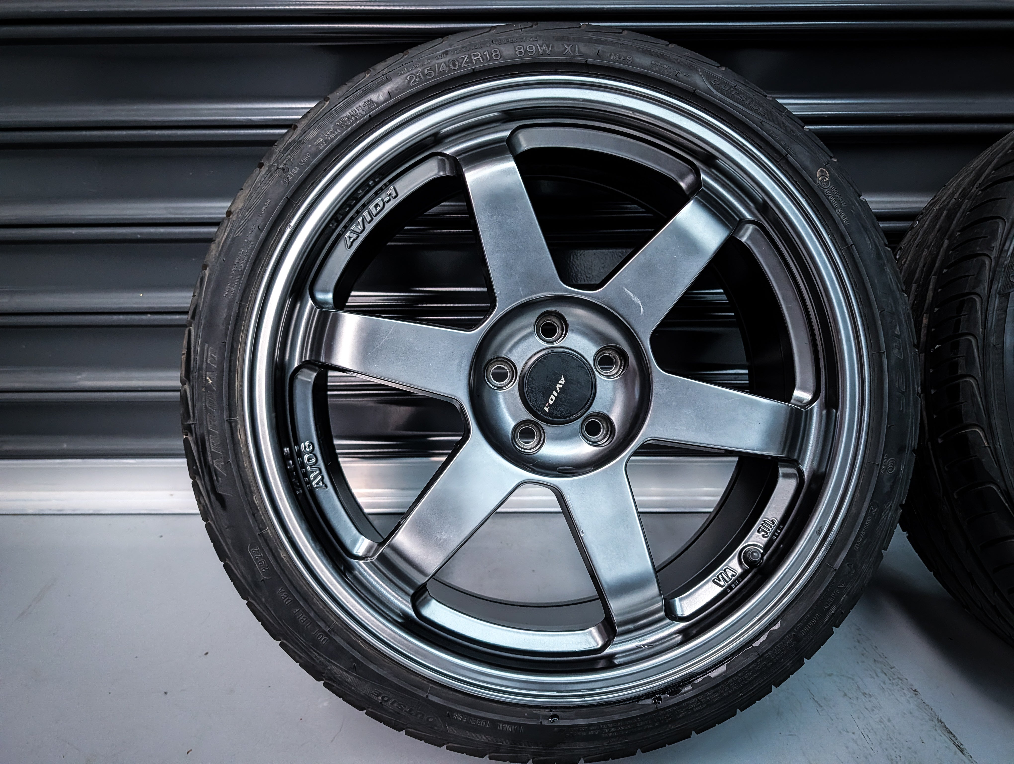 18" AVID 01 Gunmetal Staggered Wheels x 4