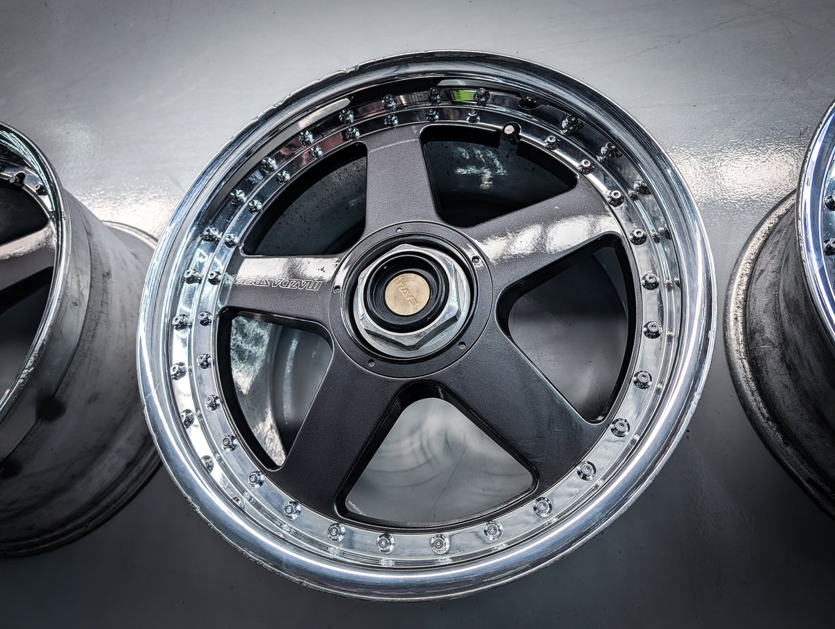 17" MAZDASPEED Rays MS-01 2 Piece Staggared Wheels x 4