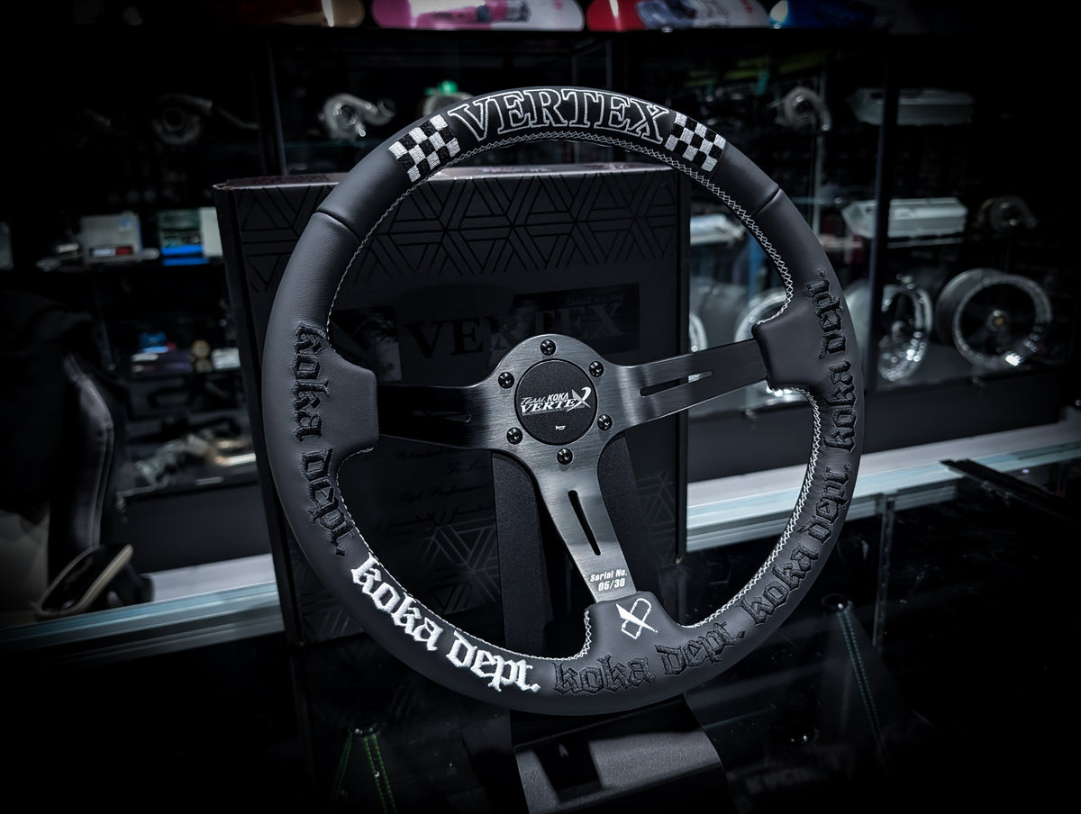 #6 Vertex x KOKA Dept // 340mm Deep Dished Steering Wheel • Limited to only 30 worldwide