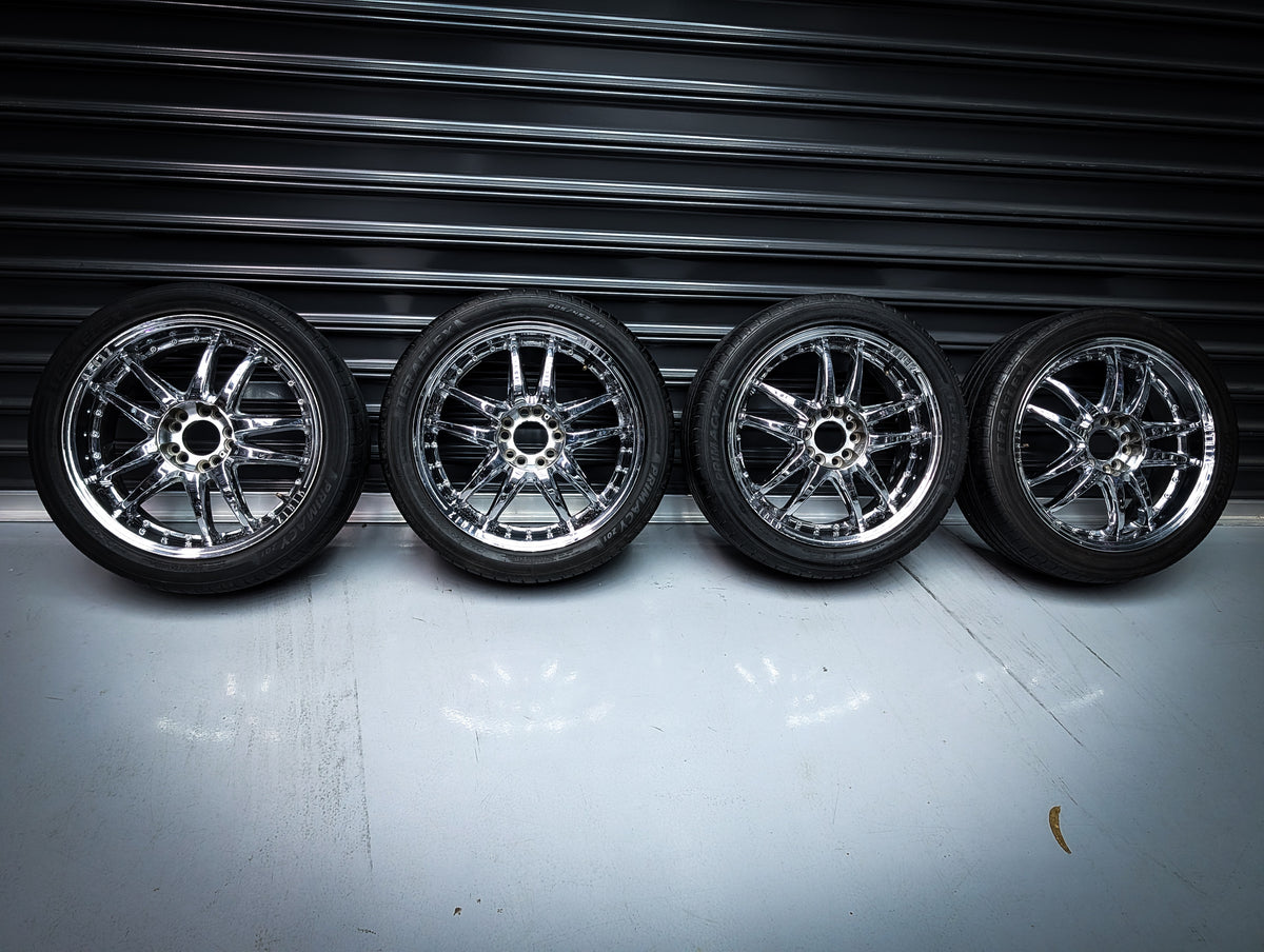 18" ZINIK Z18 MINARDI Chrome Wheels x 4