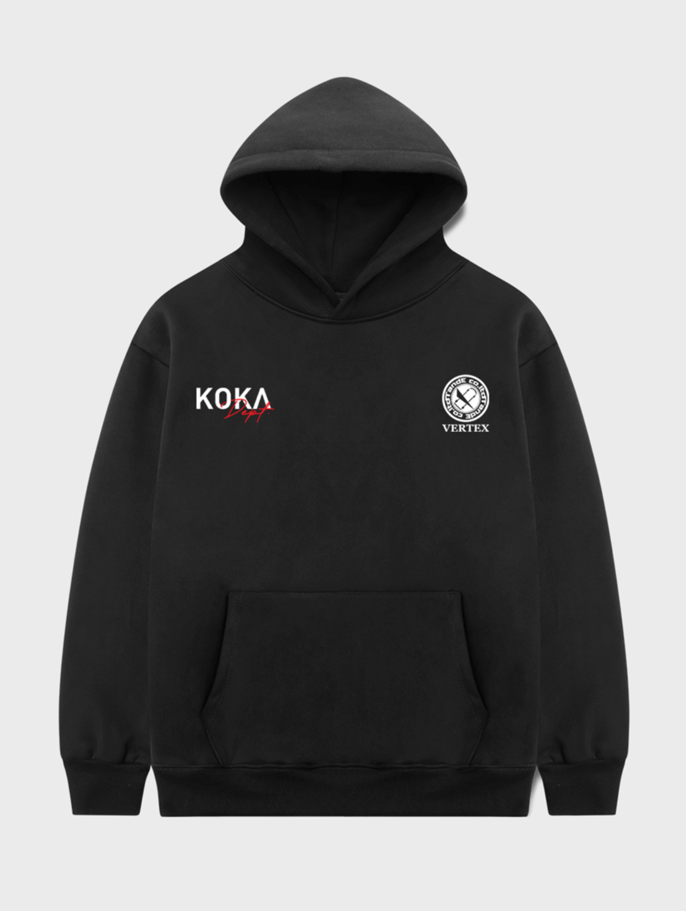 KOKAINE ~ "VERTEX Collab" Hoodie // BLACK