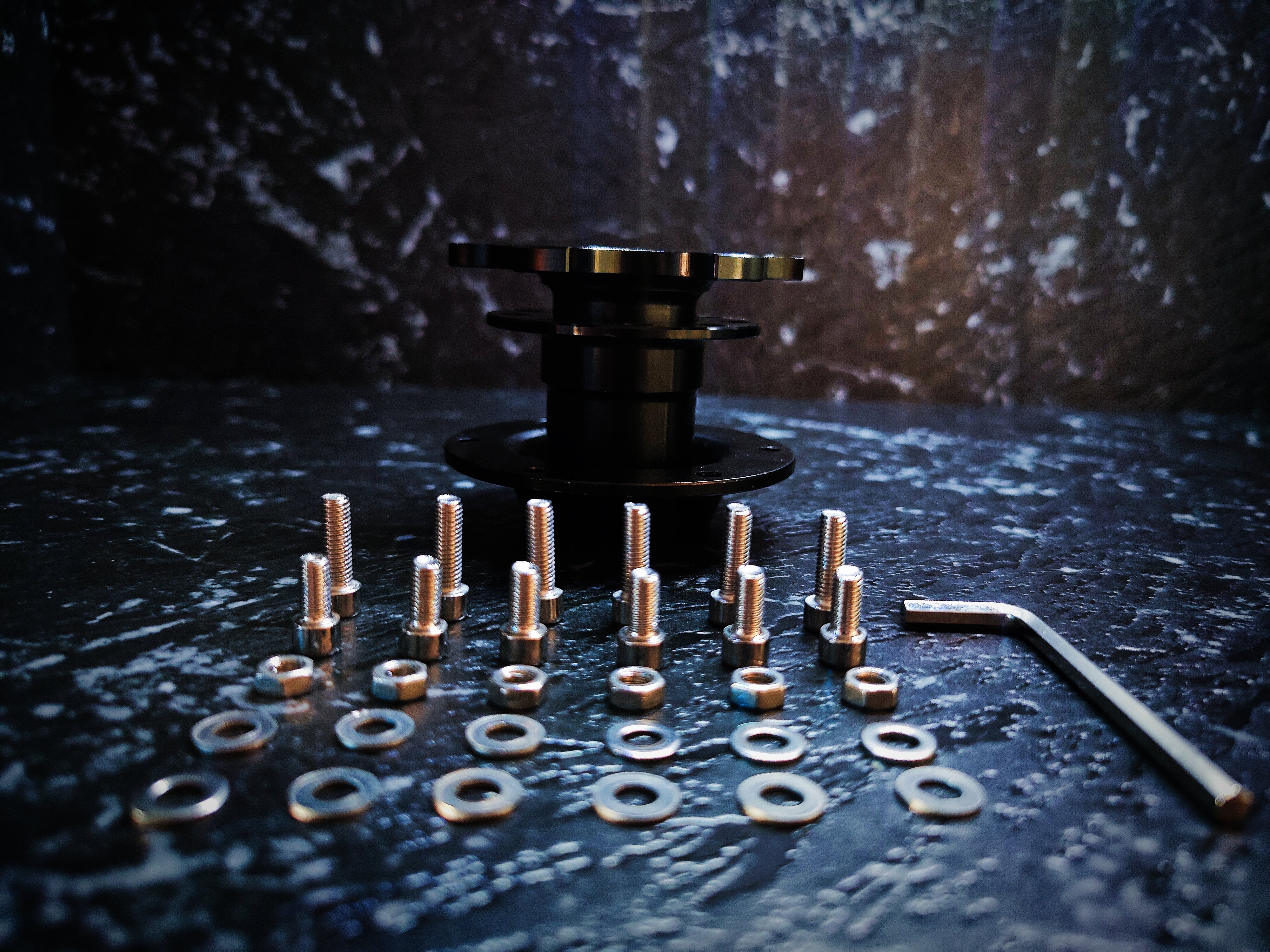 BLACK Spline Steering Wheel Quick Release Kit