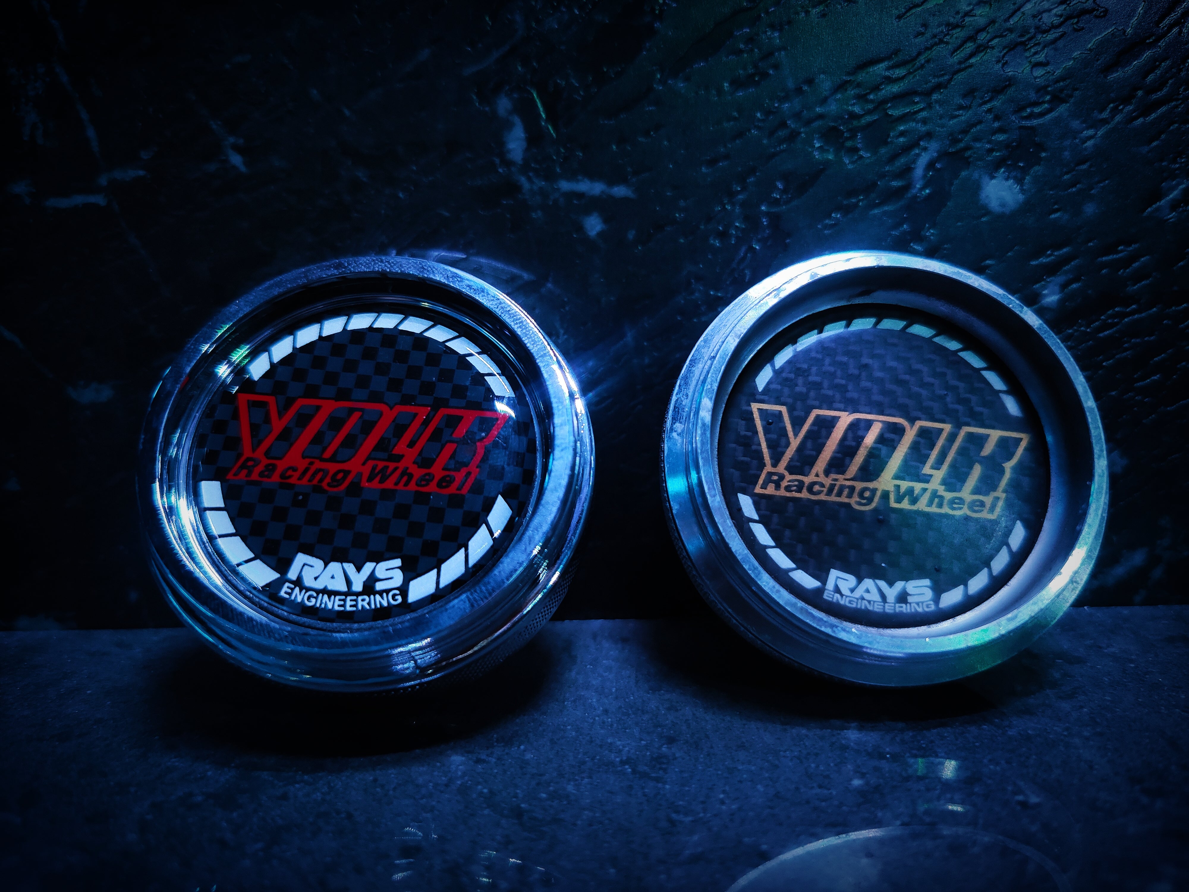 Volk Rays Style SILVER and RED Edition Original Centre Caps