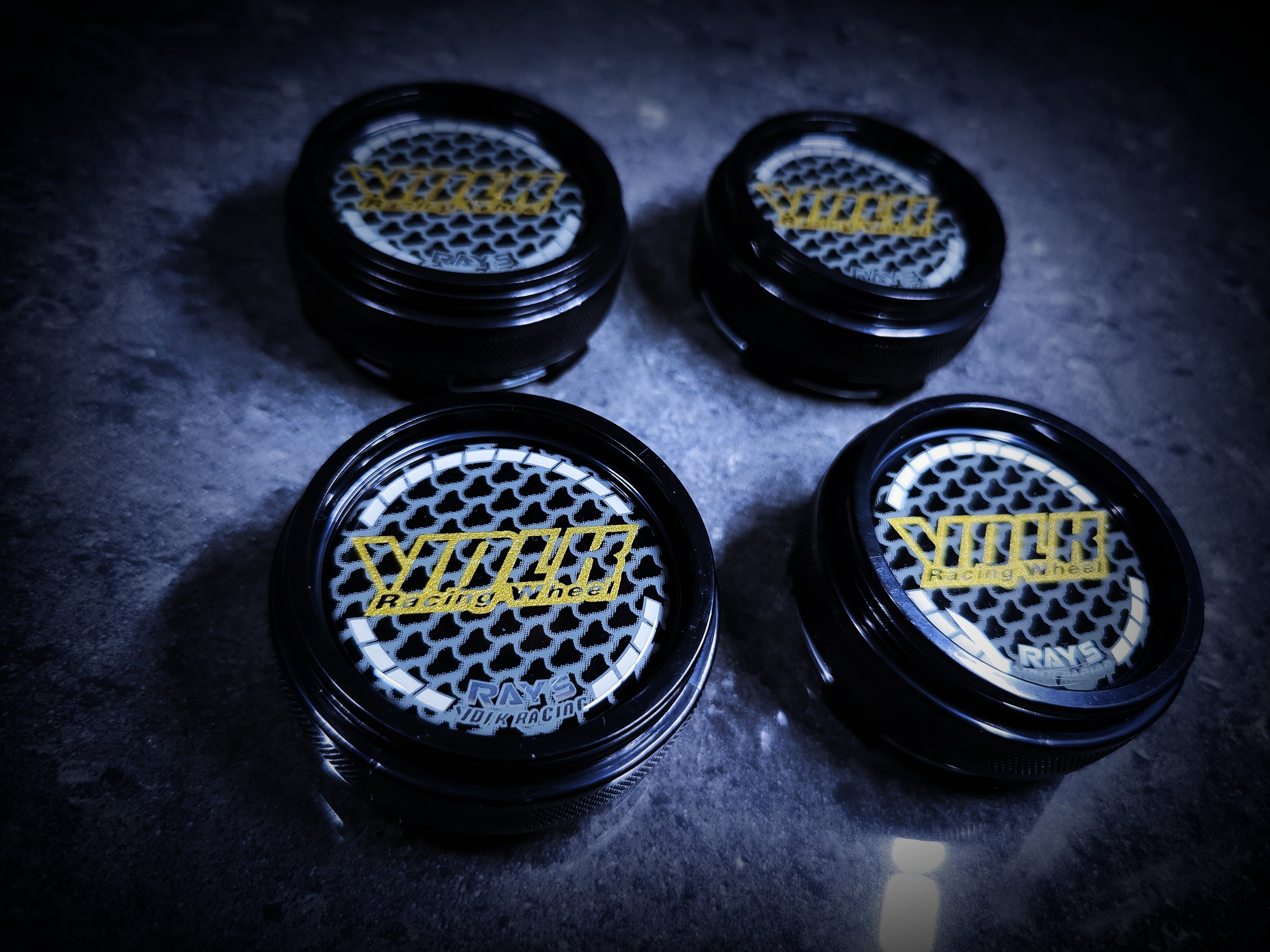 Volk Rays Style Black and Gold Edition Original Centre Caps